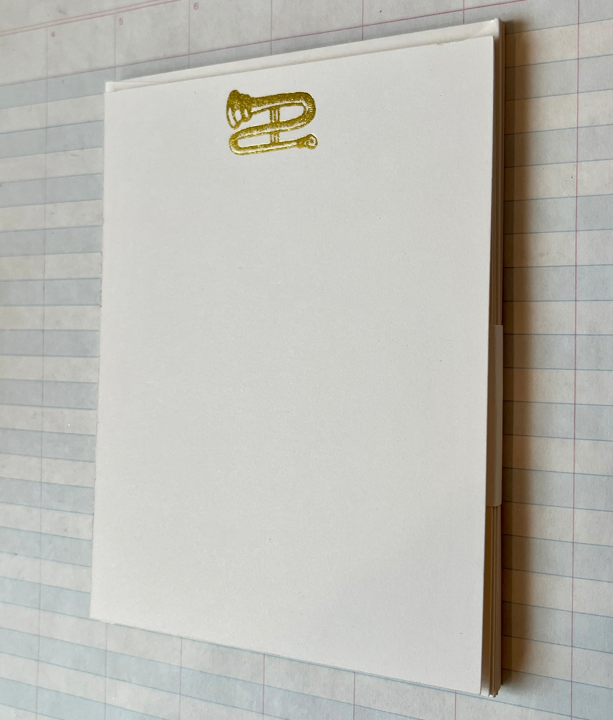 Trumpet Foil Pressed Stationery