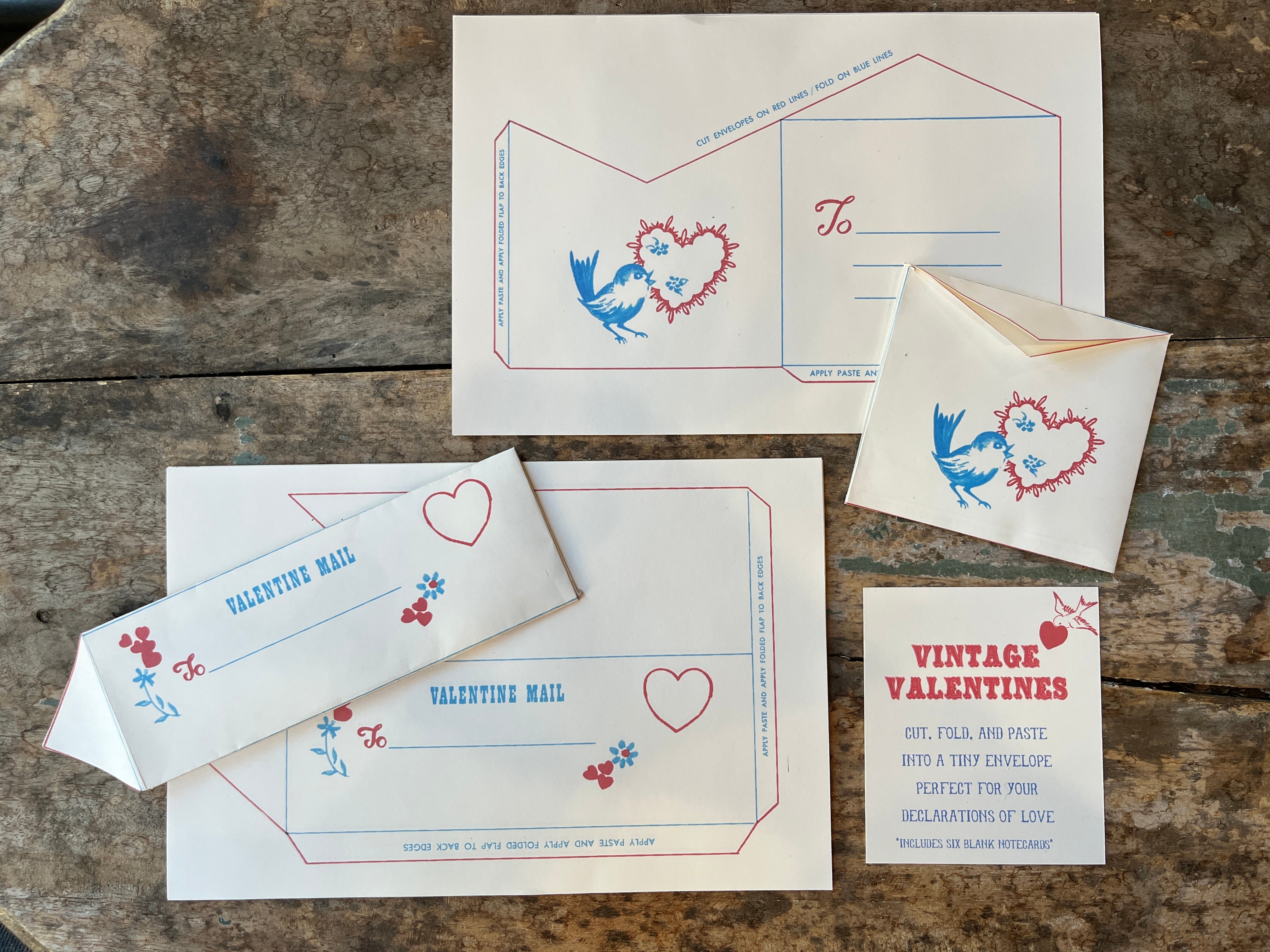 Vintage Foldable Valentines