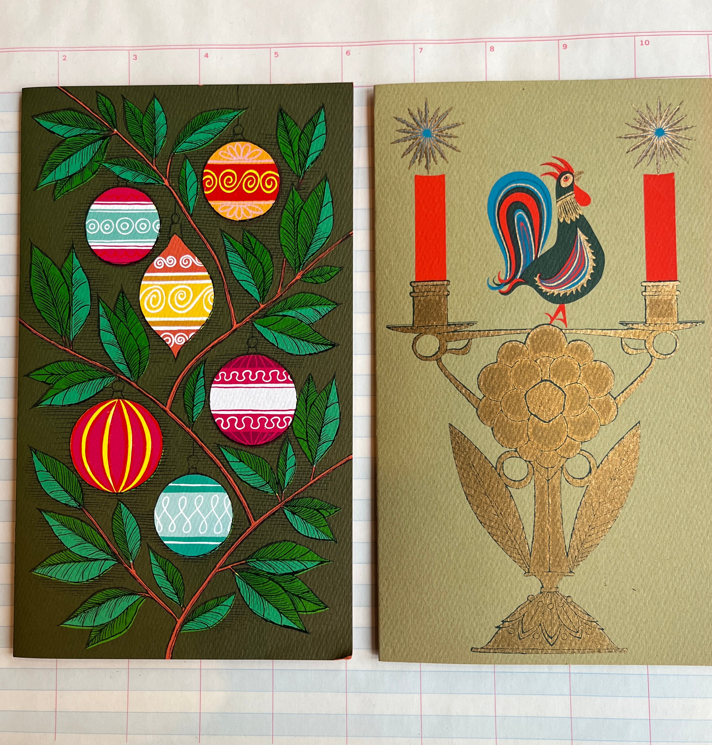 Mid-century Tall Holiday Cards