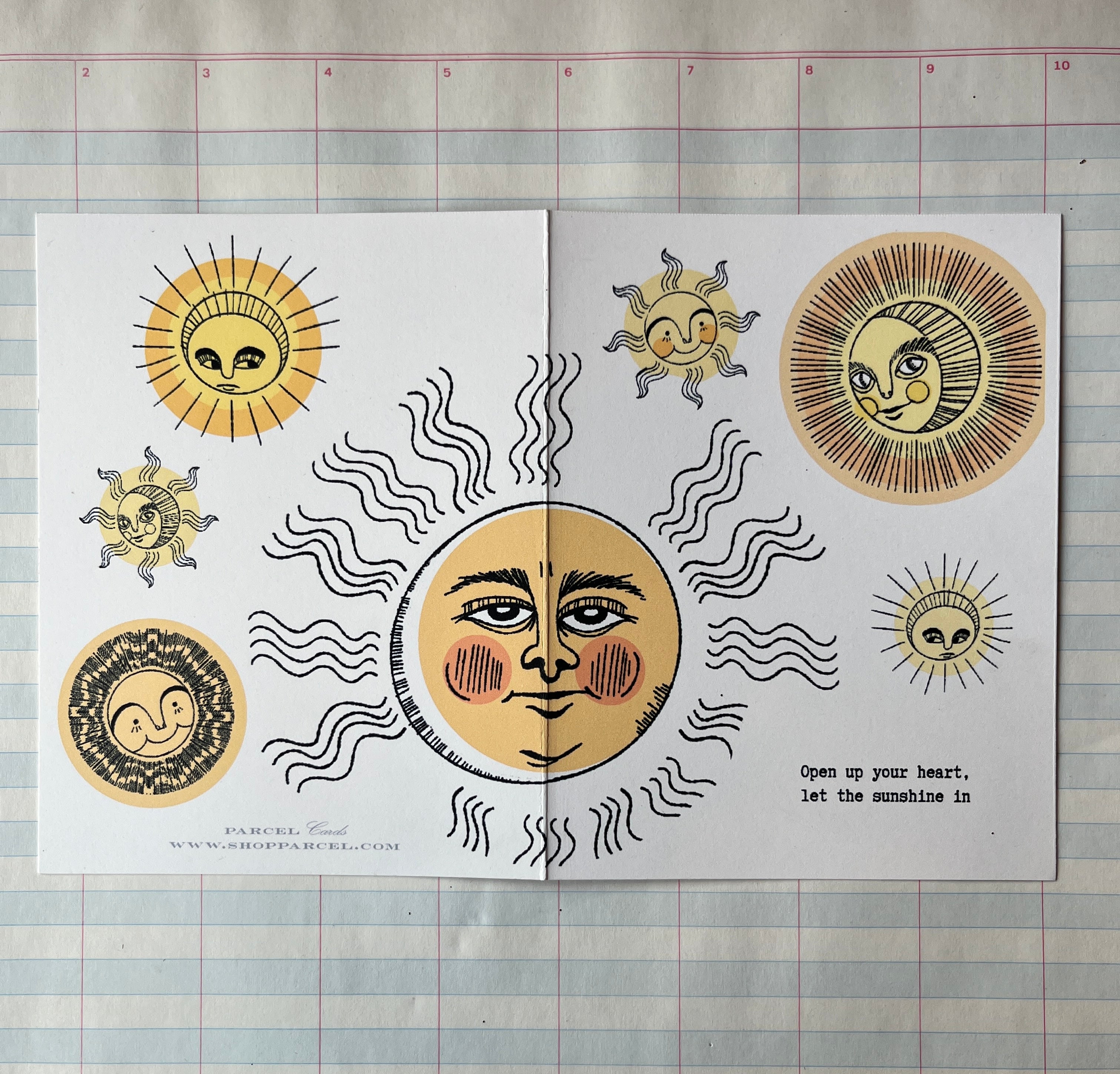 Suns, Moons, Stars and Clouds Greeting Cards