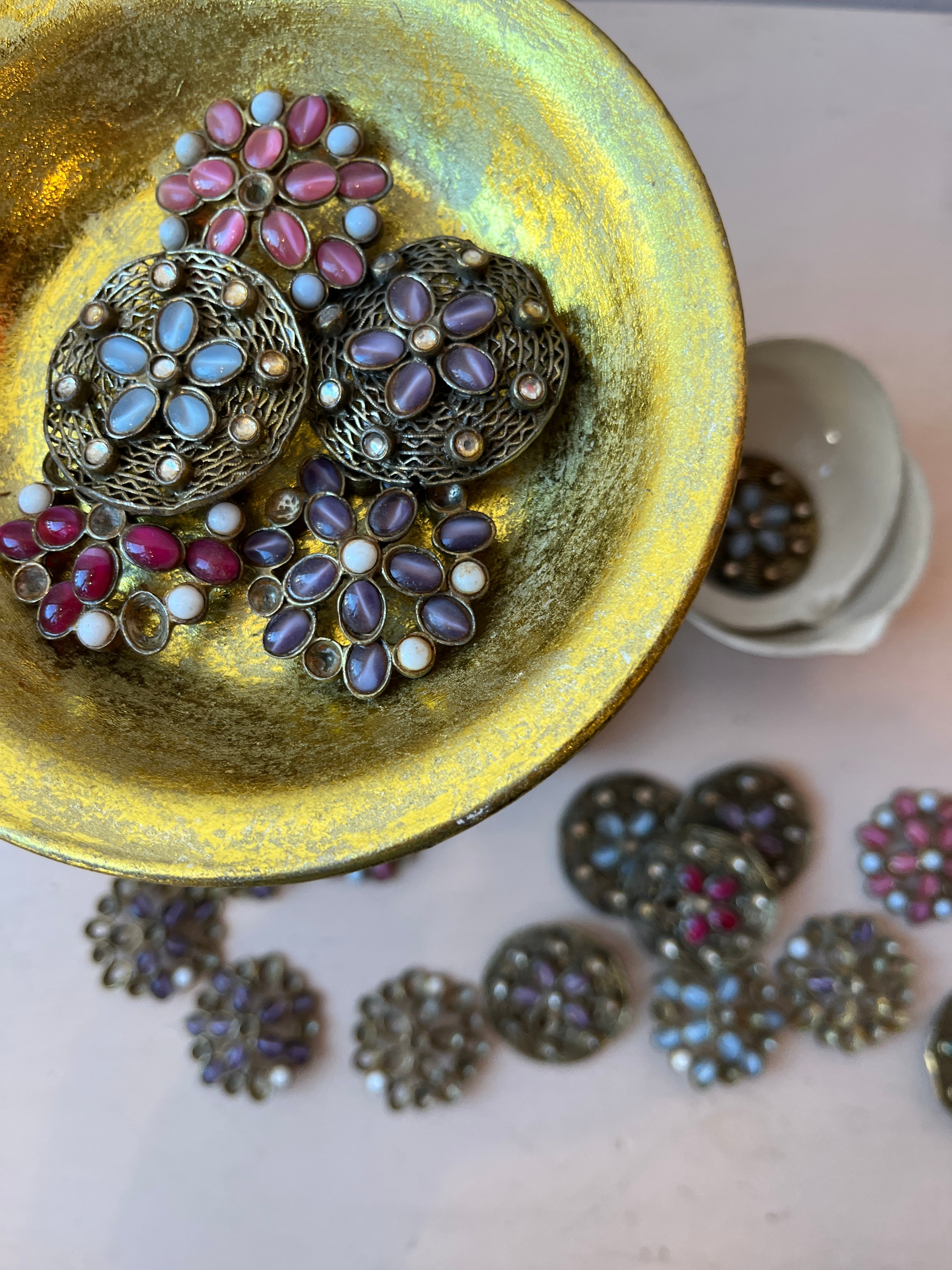 Beaded Filigree Buttons