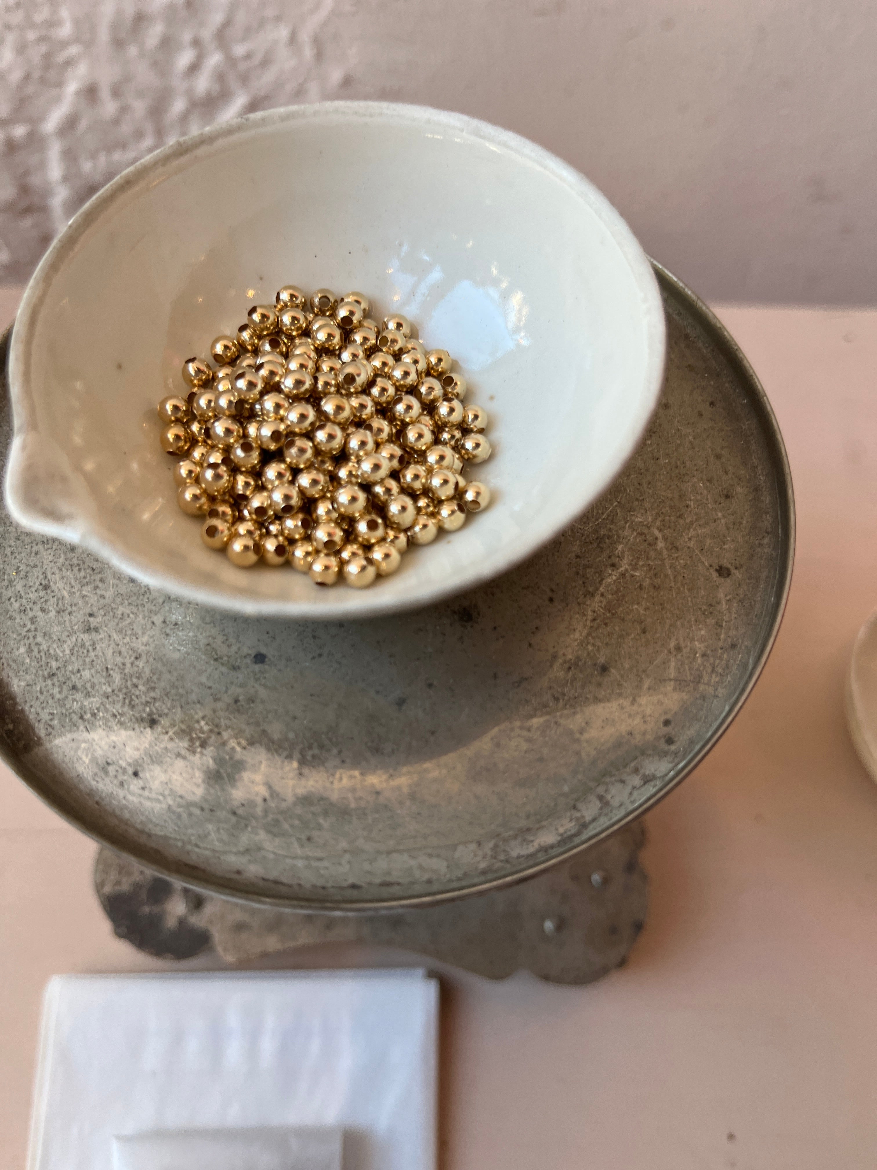 Little Gold Round Beads