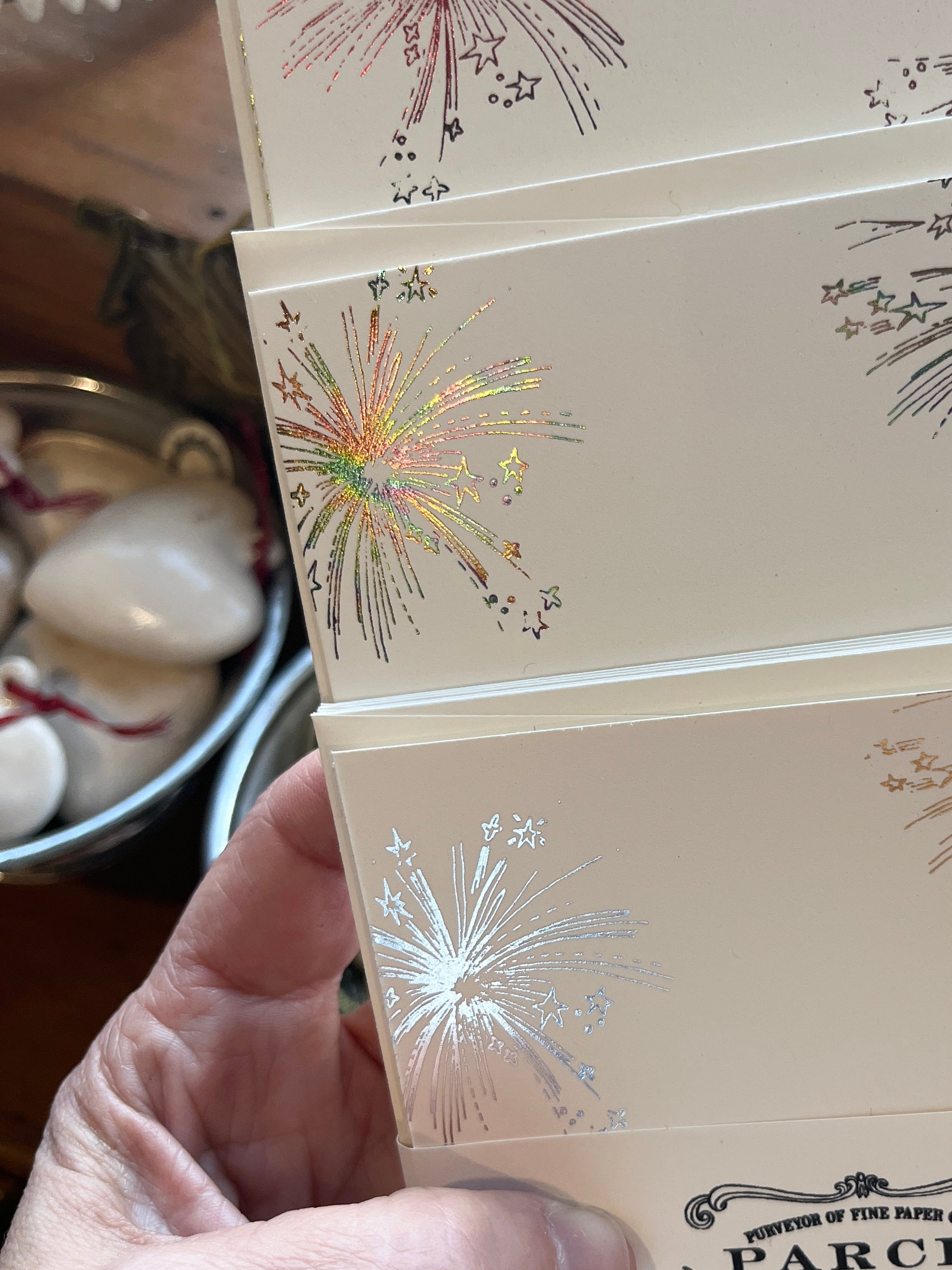 Fireworks Foil Pressed Stationery