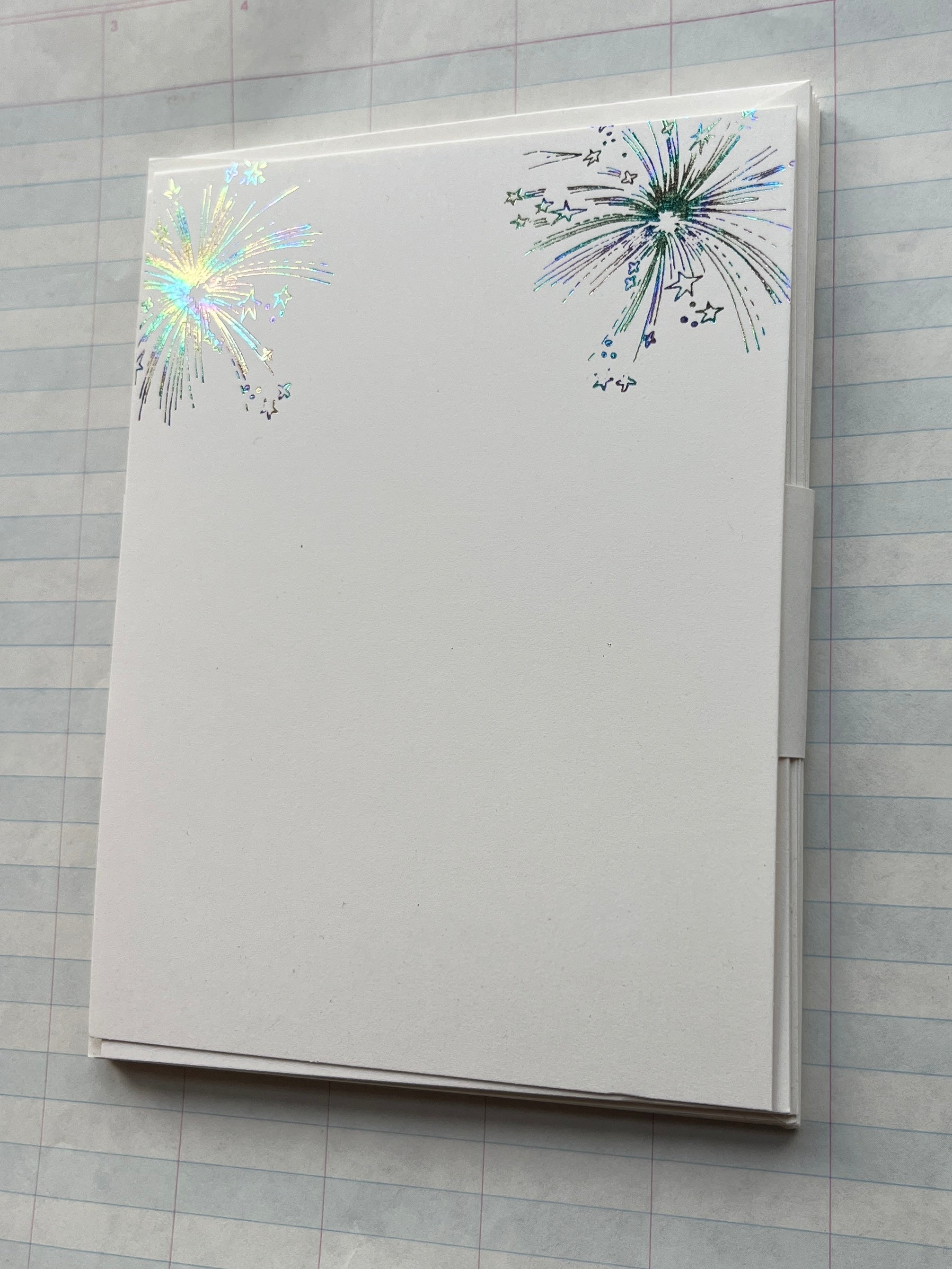 Fireworks Foil Pressed Stationery