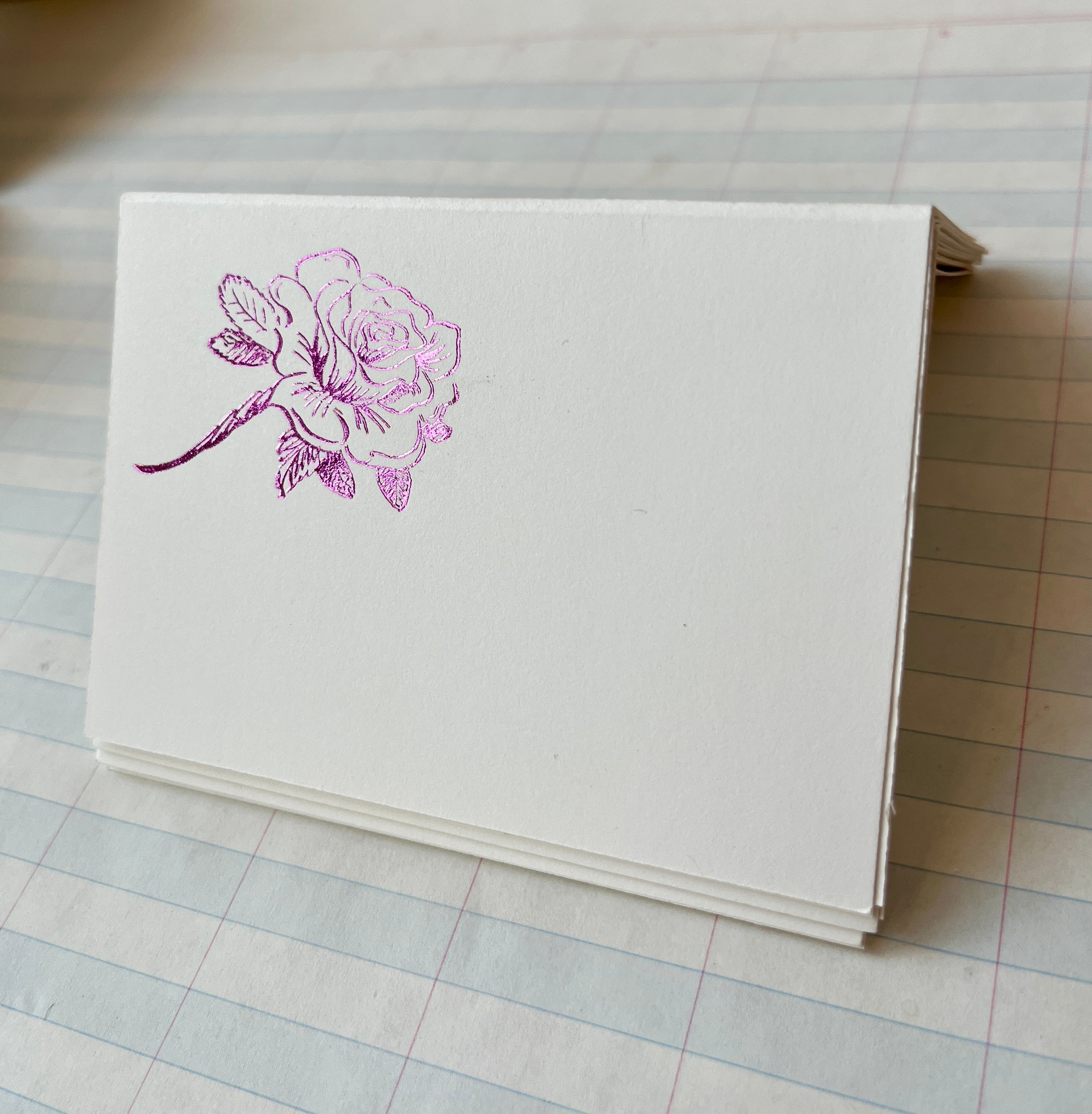 Rose Foil-Pressed Placecards