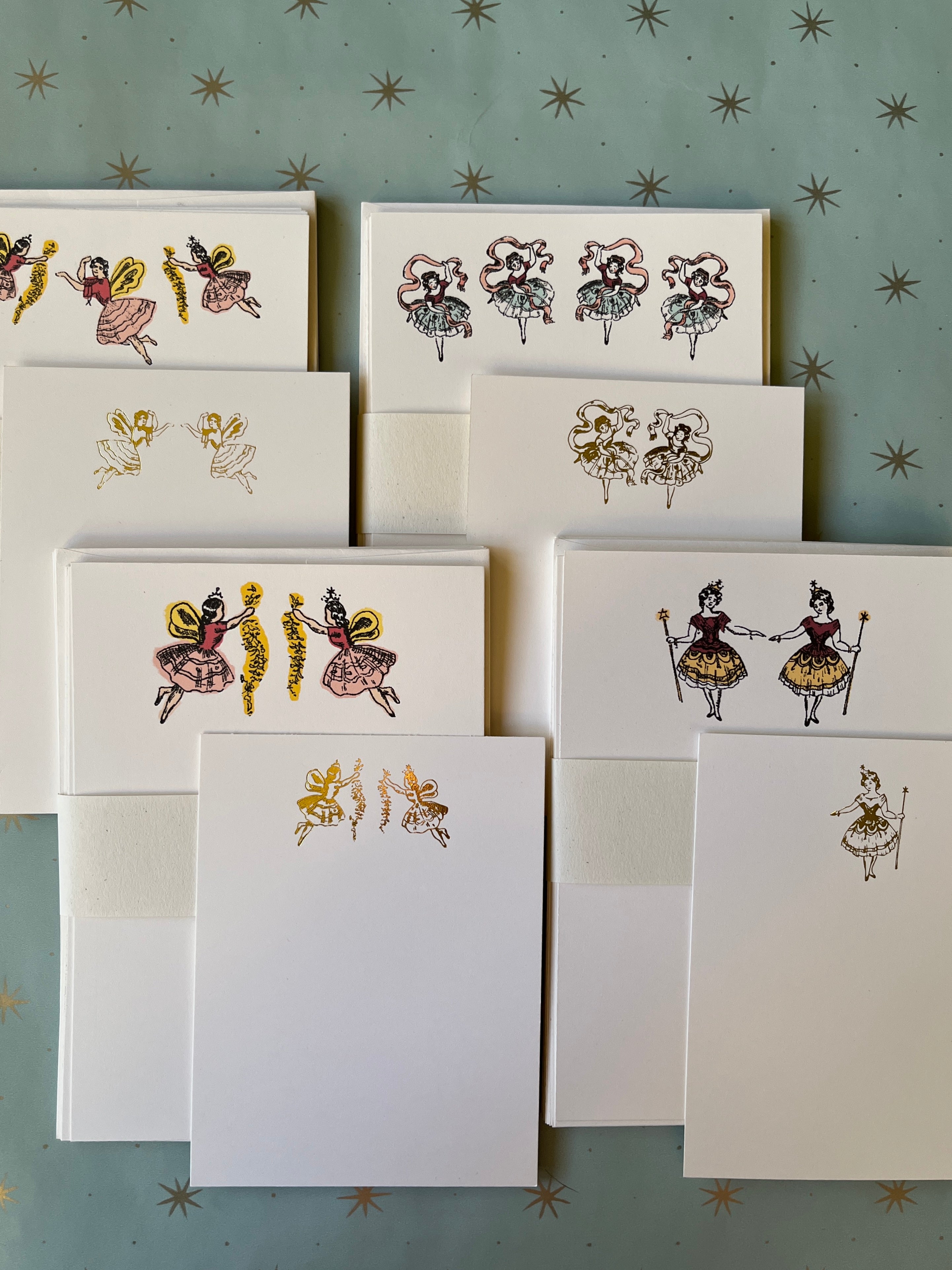 Foil Pressed Fairy with Wand Notecards
