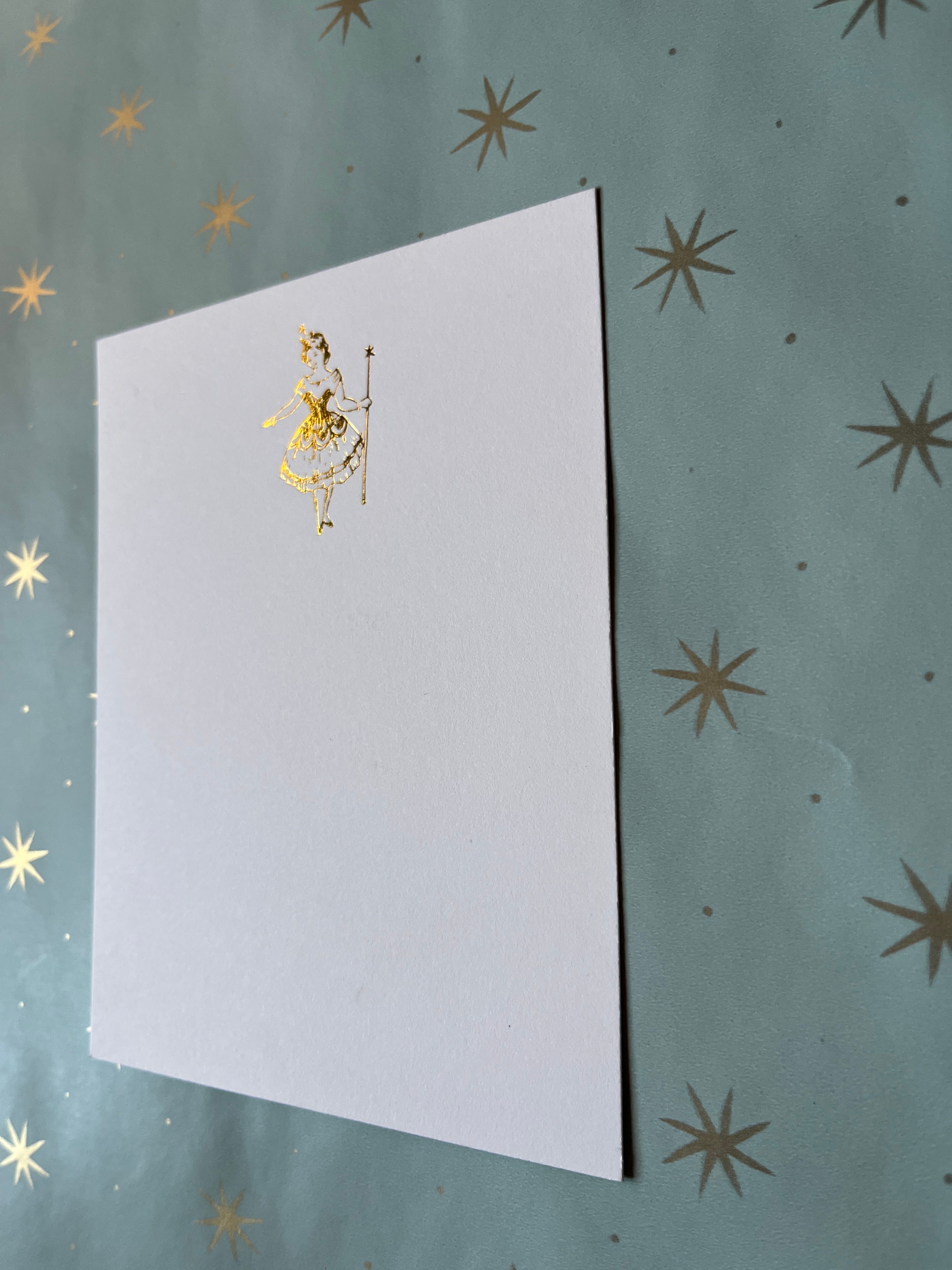 Foil Pressed Fairy with Wand Notecards