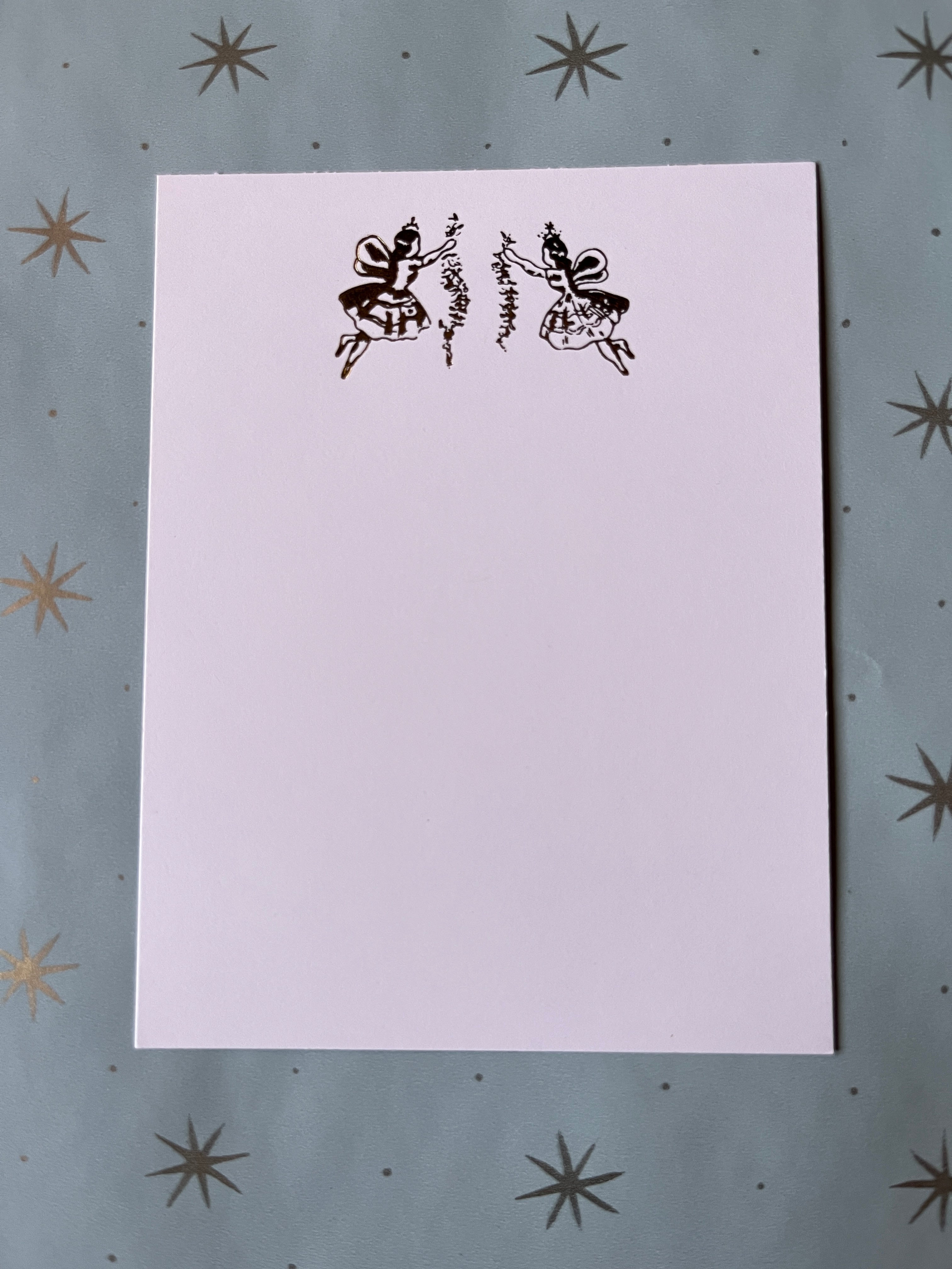 Foil Pressed Flitter Fairies Notecards