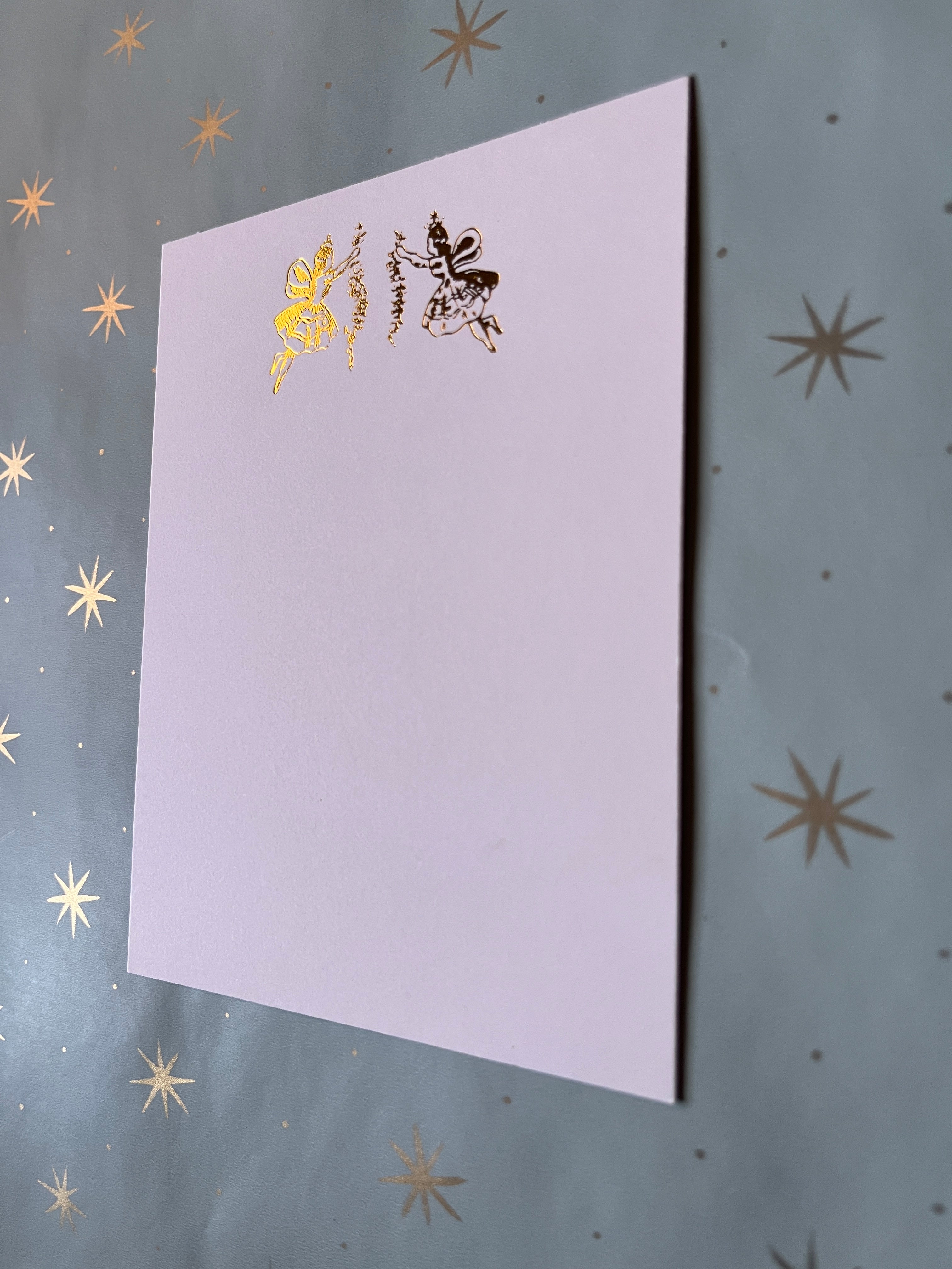 Foil Pressed Flitter Fairies Notecards
