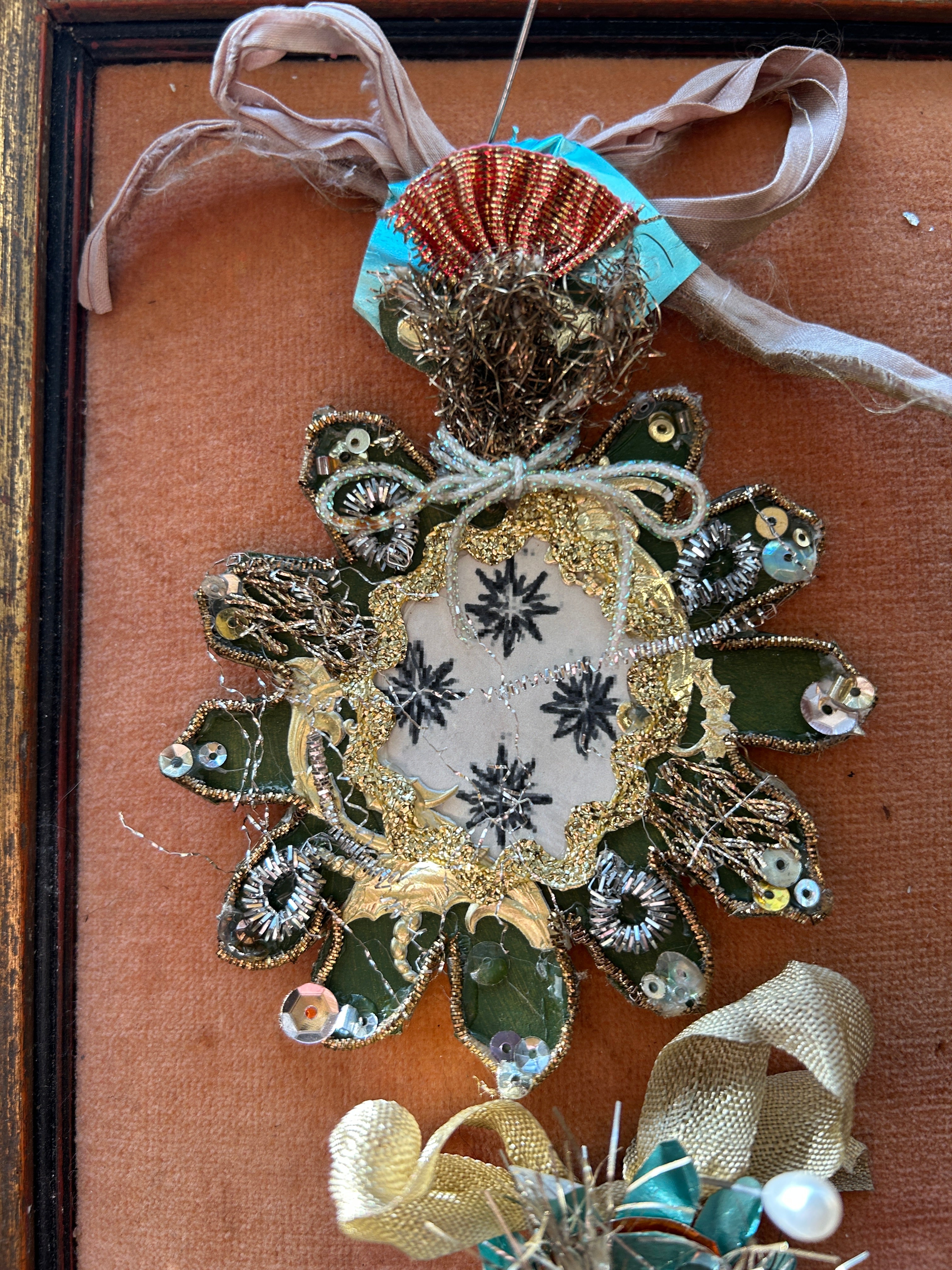 Handmade Reliquary Wall Hanging Work of Art