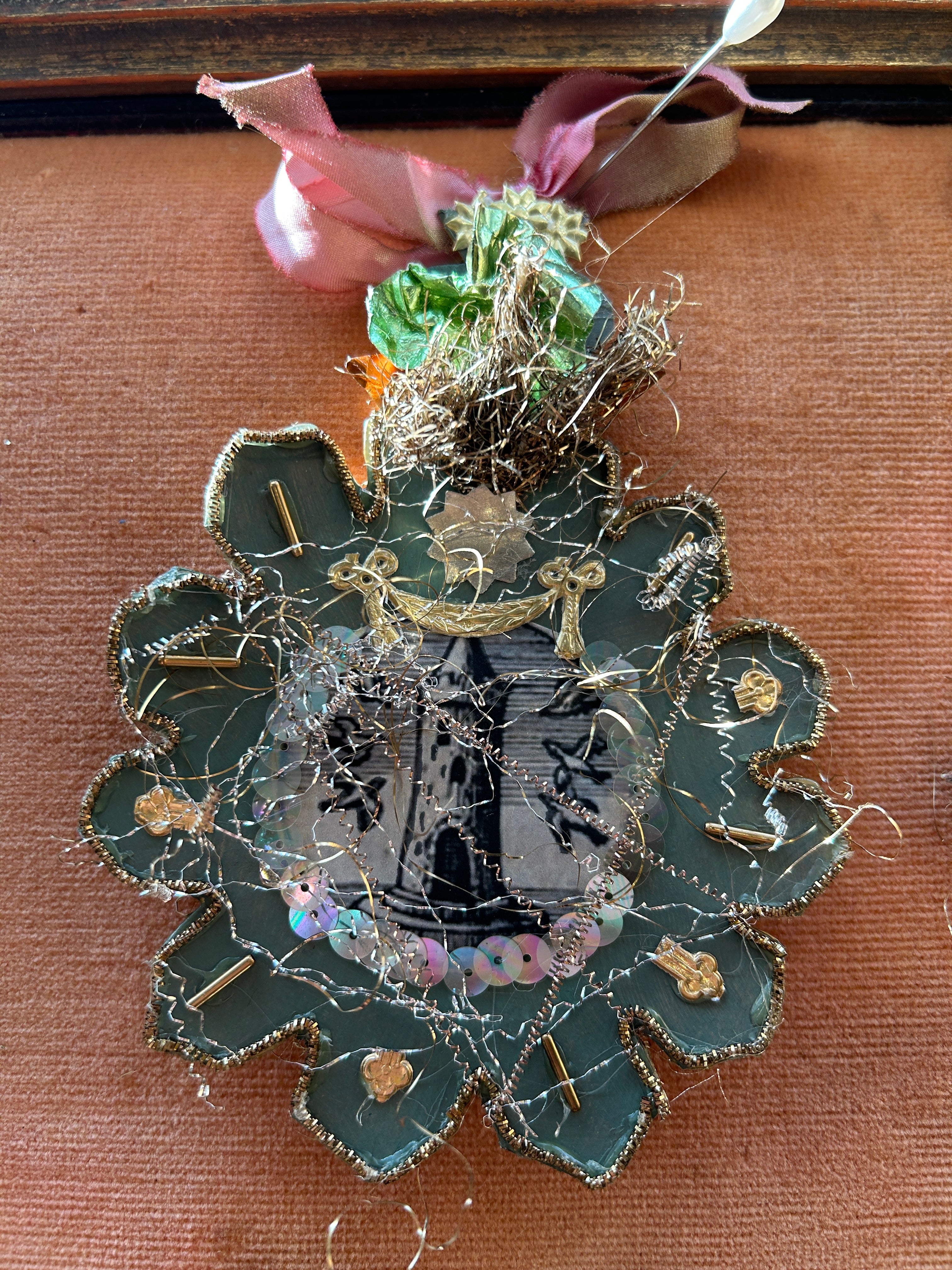 Handmade Reliquary Wall Hanging Work of Art