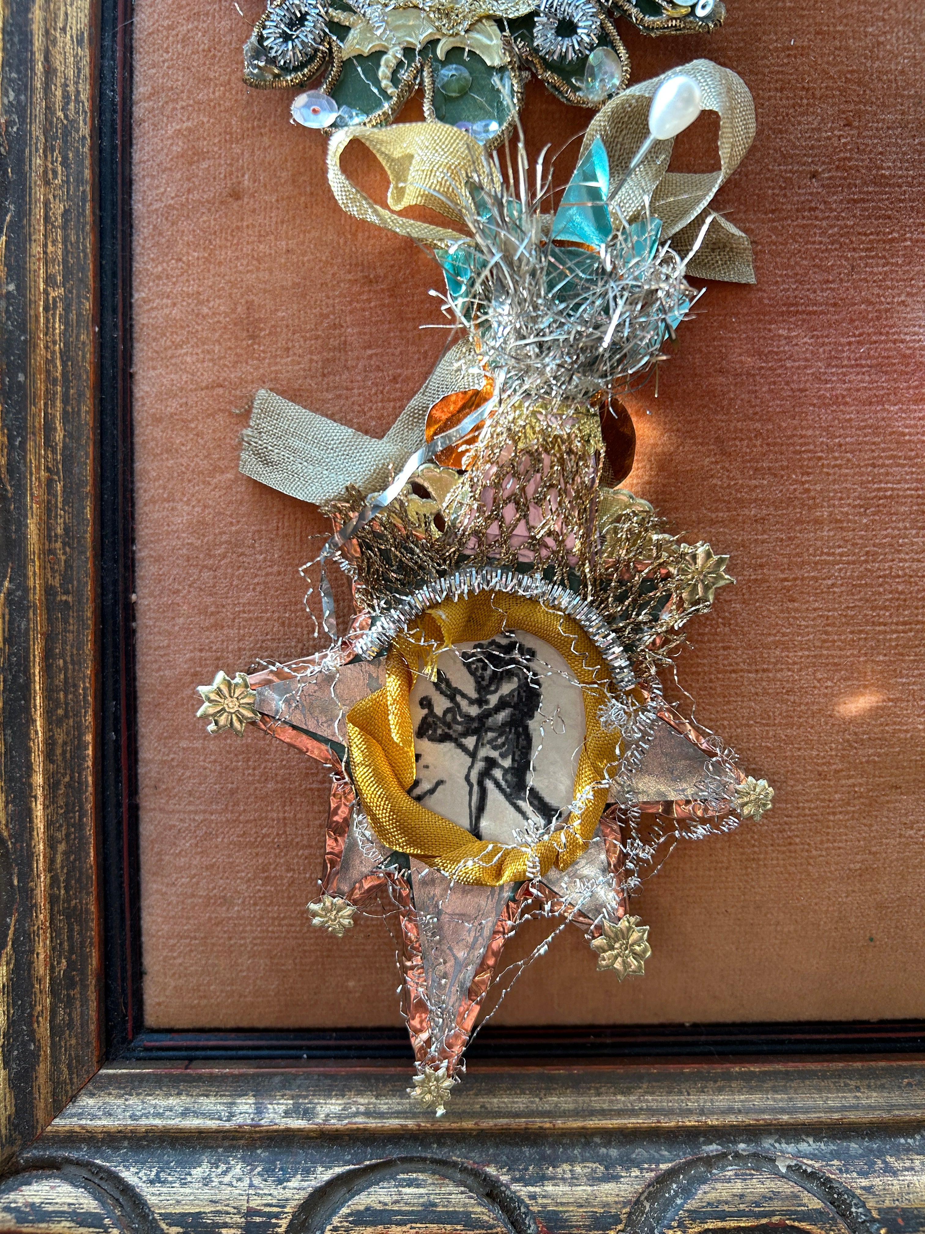 Handmade Reliquary Wall Hanging Work of Art