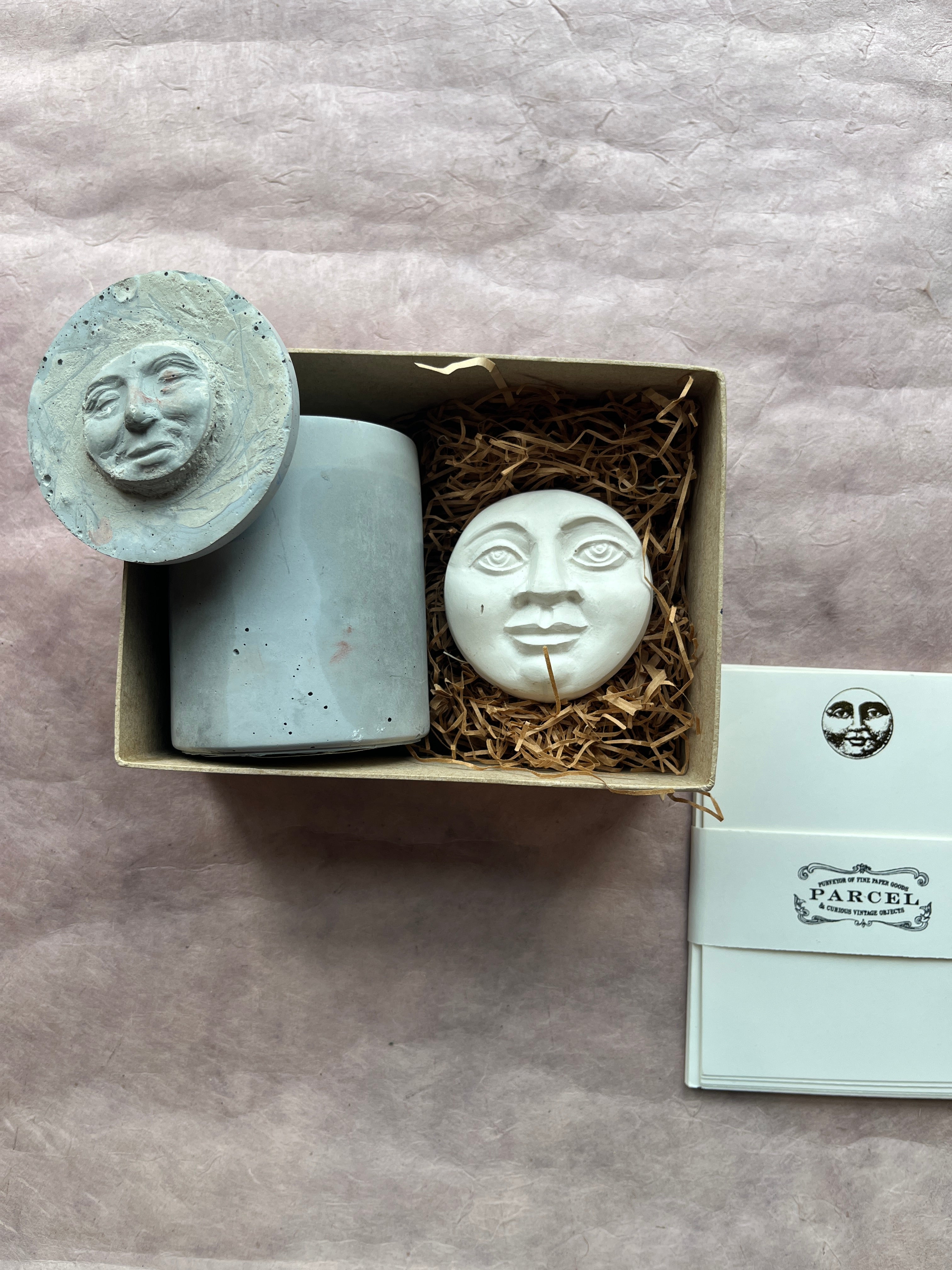 Parcel Olfactory Concrete Candle and Token GIft Set