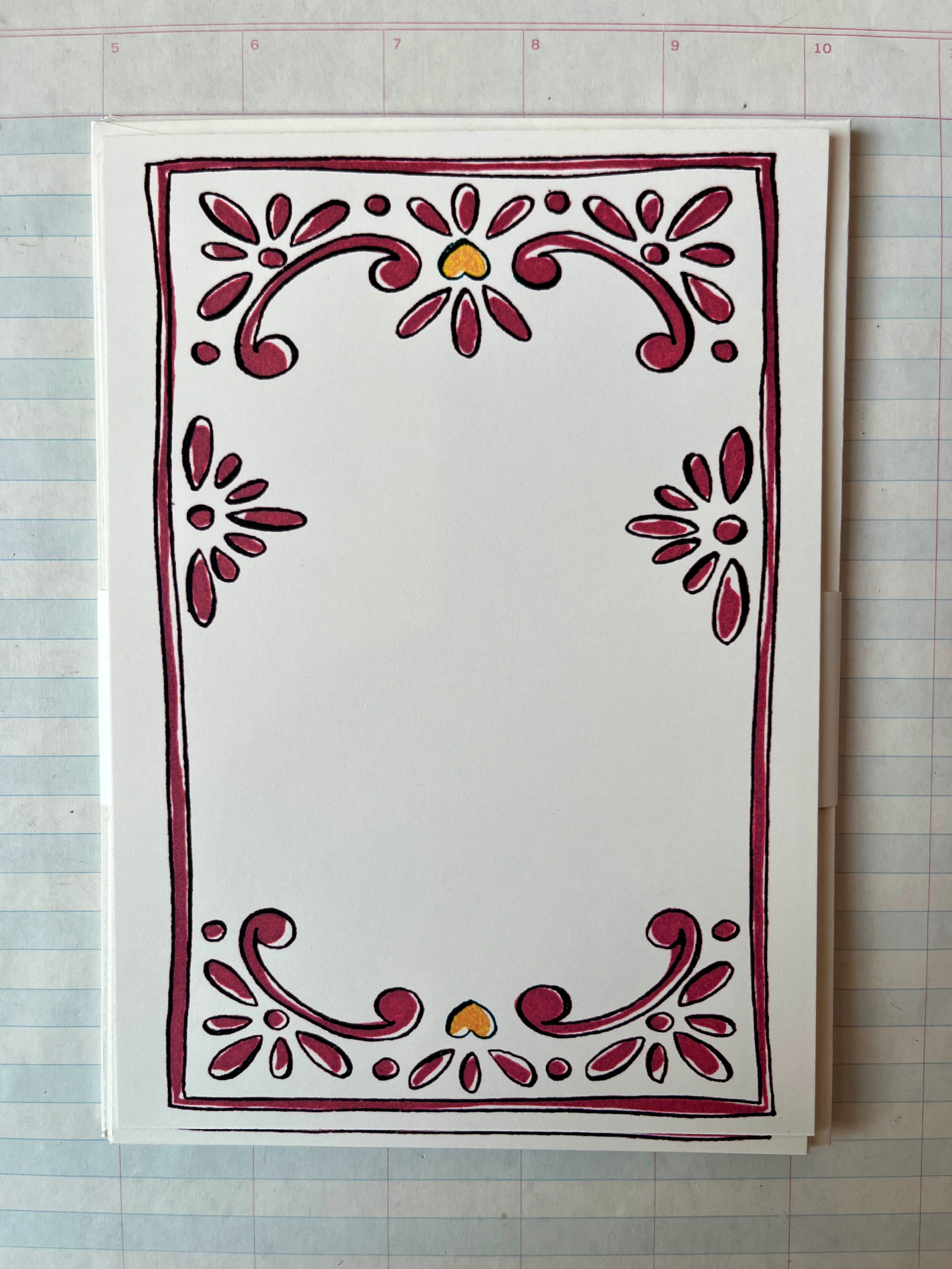 Sweet Heart Frame Stationery Set