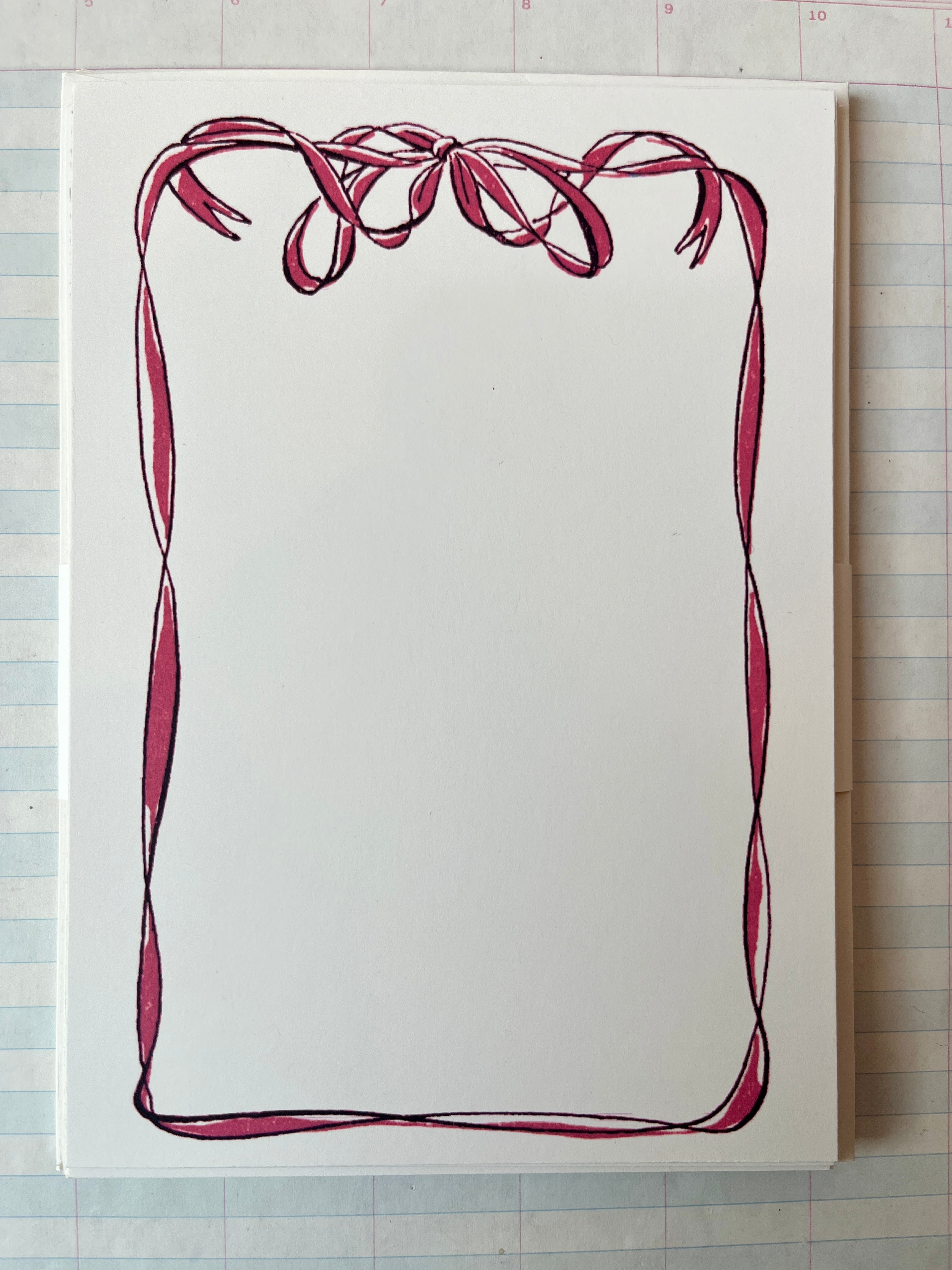 Ribbon Frame Stationery Set