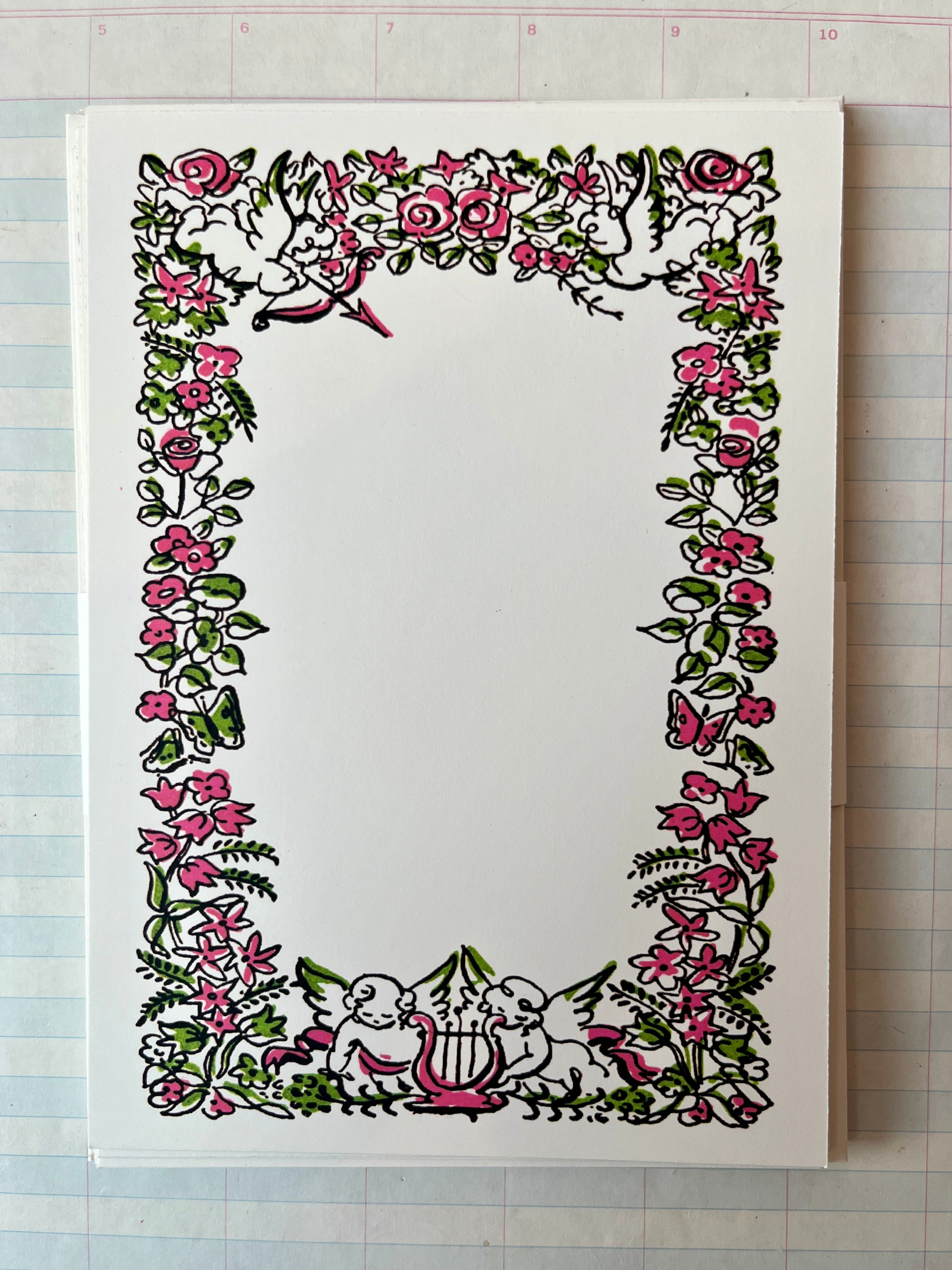 Cherub Frame Stationery Set