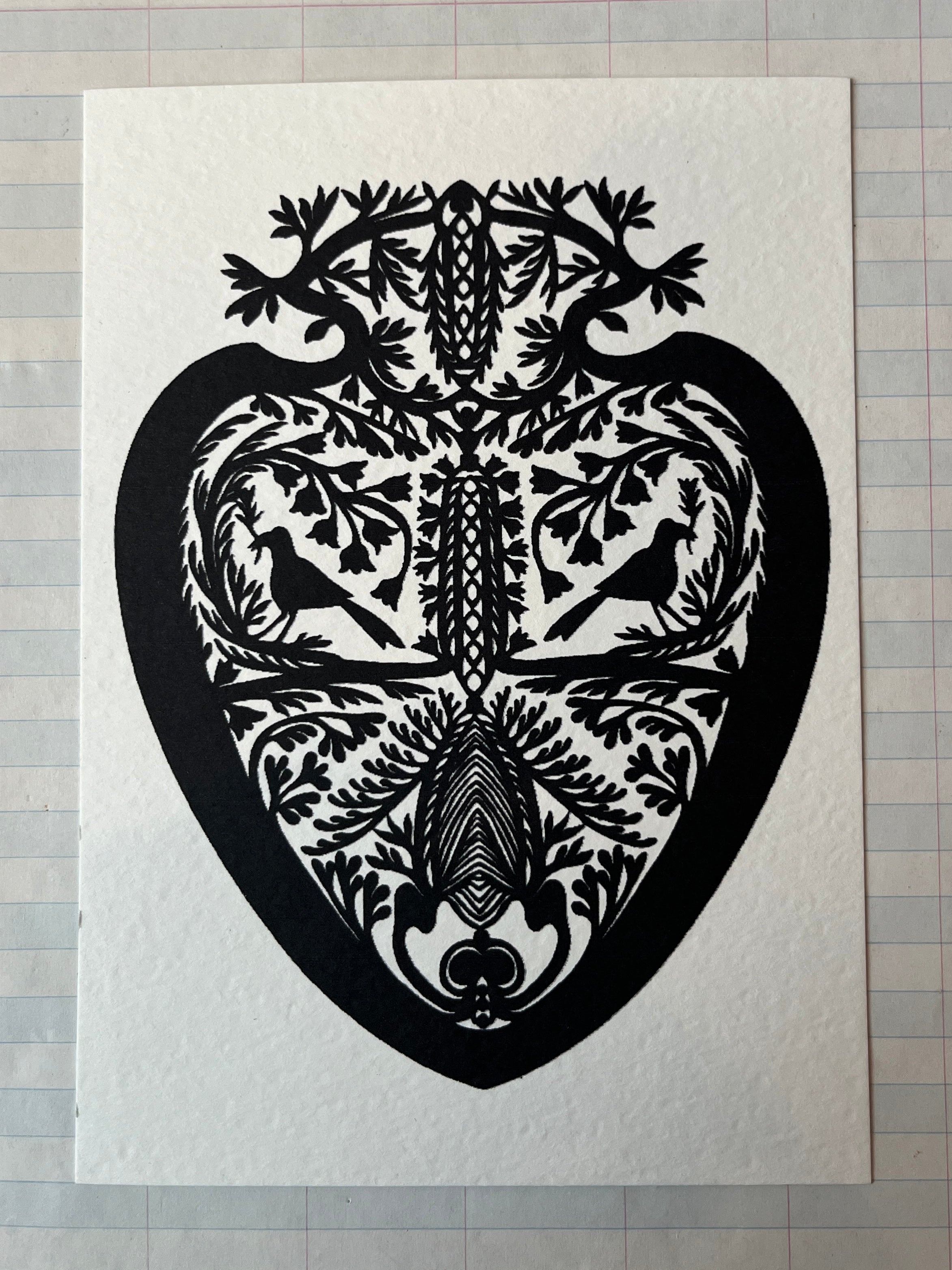 Papercut Heart Art Cards