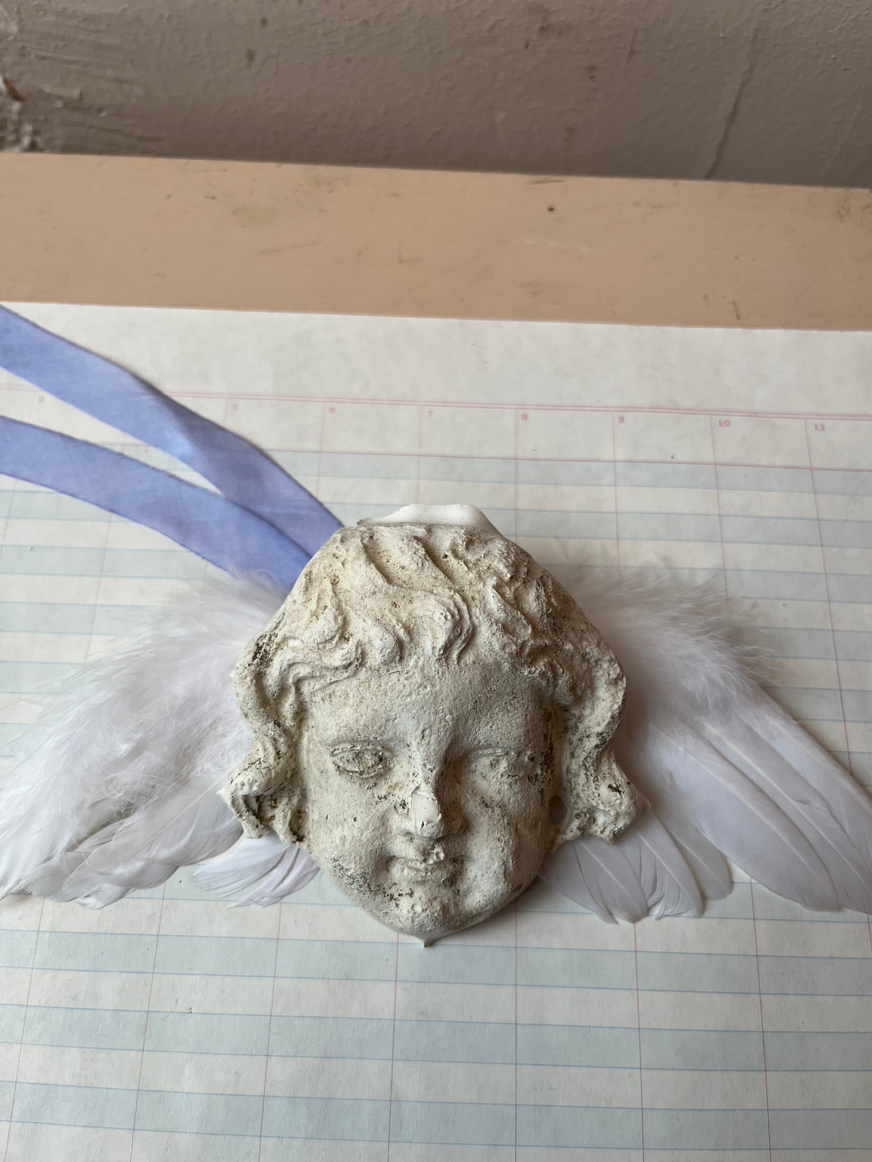 Cherub Face Handmade Plaster Ornament