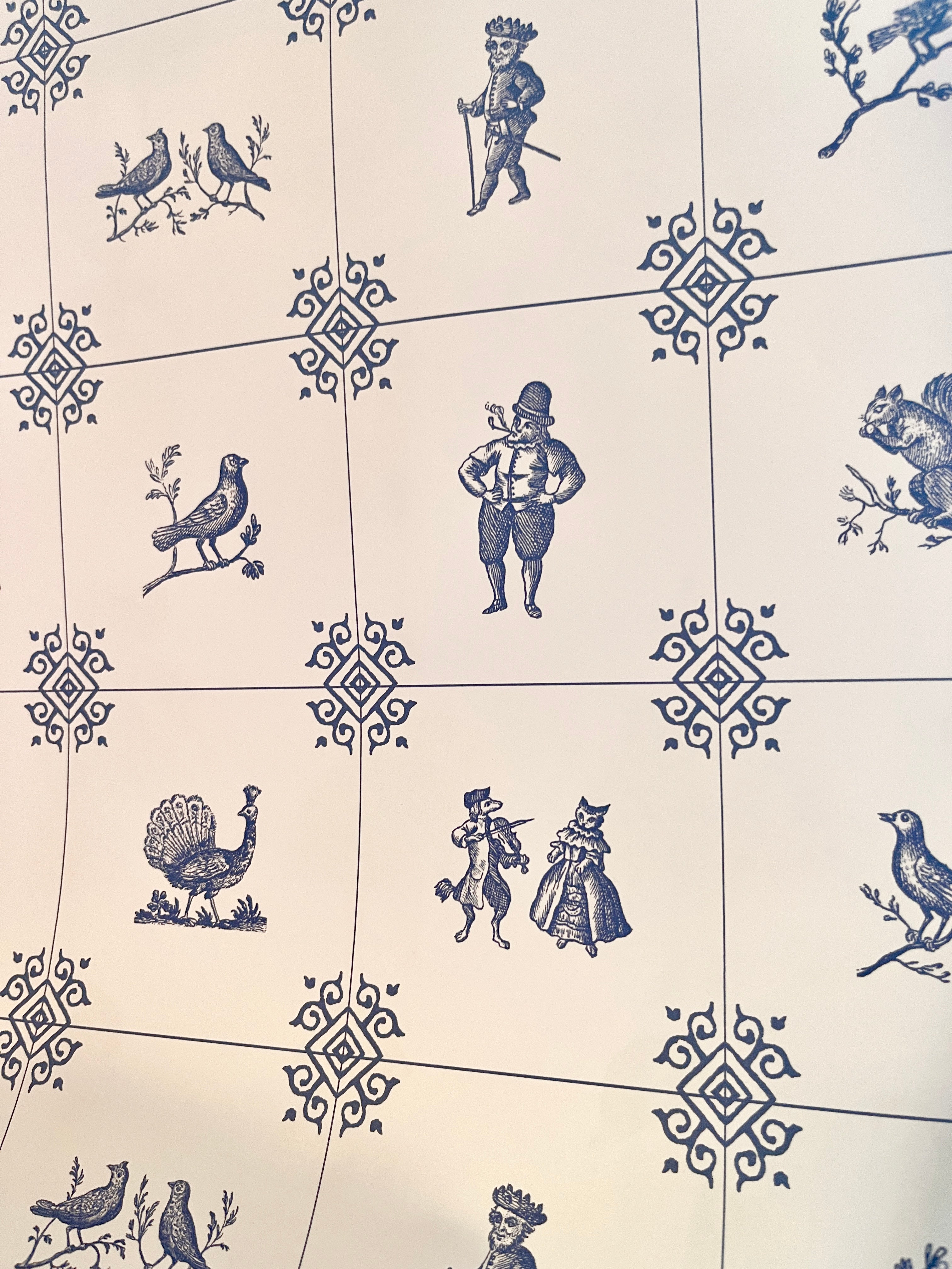 Parcel Artisan Wrapping Paper, Dutch Tiles