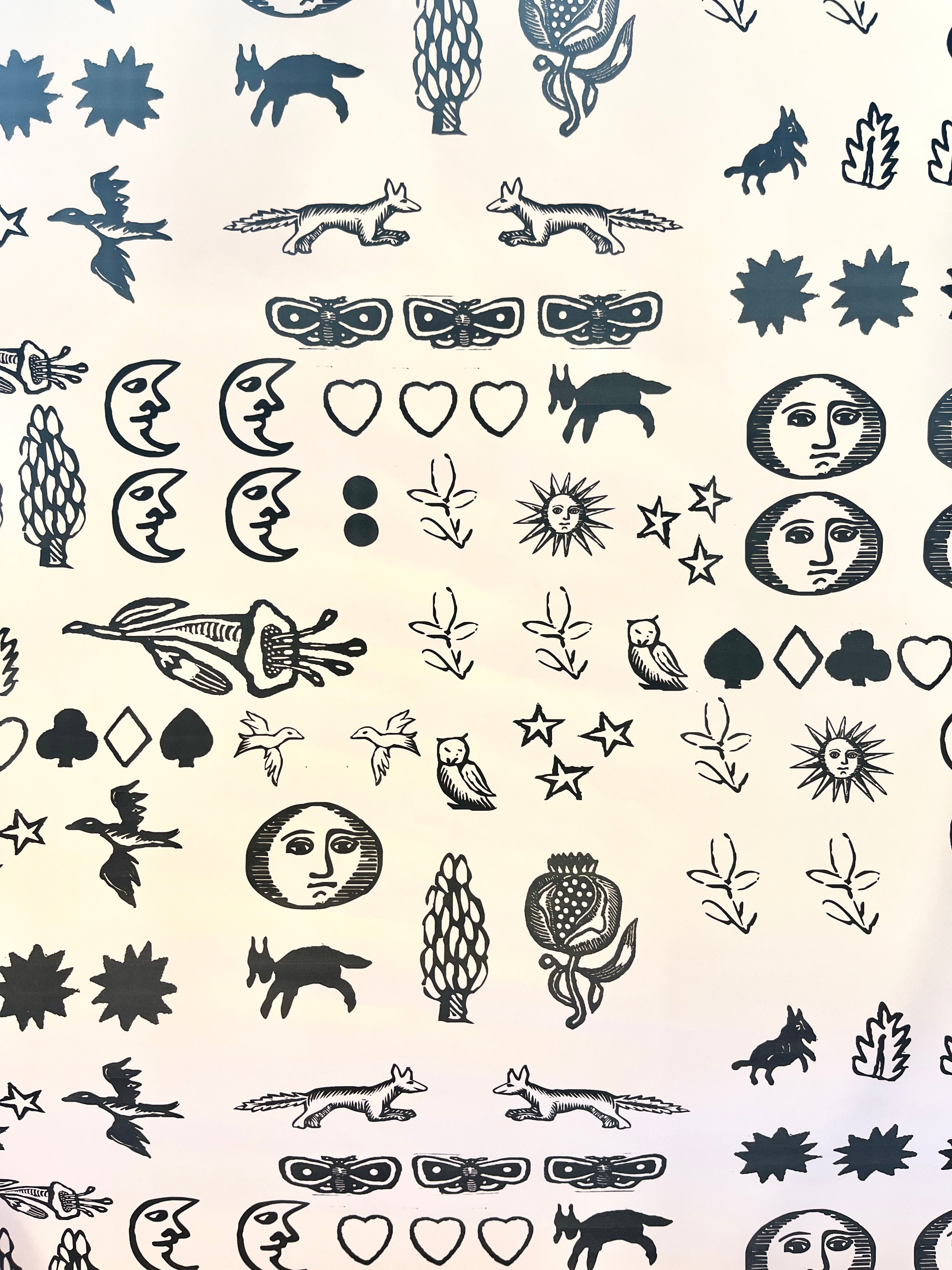 Parcel Artisan Wrapping Paper, Block Print