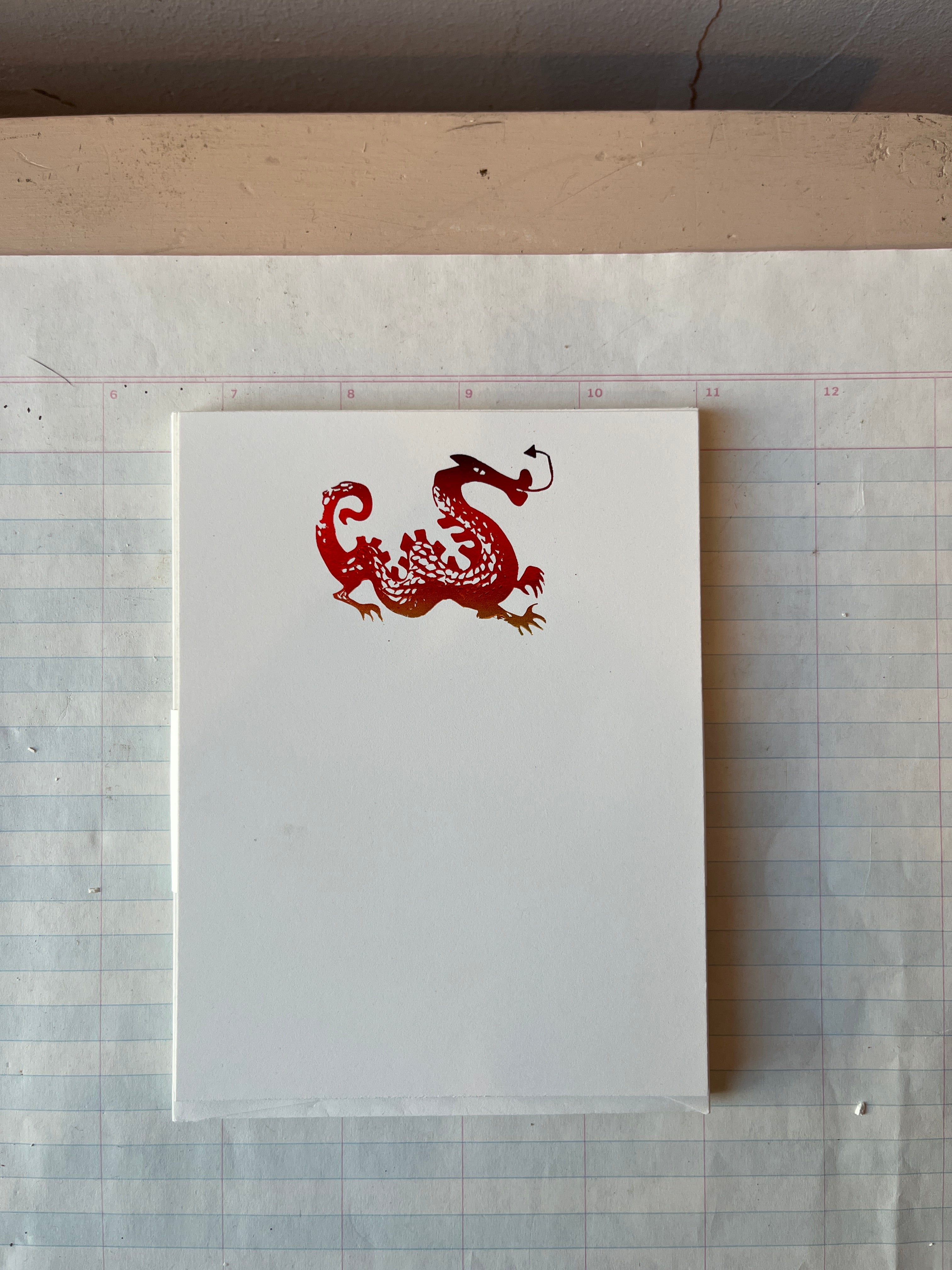Year of the Dragon Foil Pressed Notecards