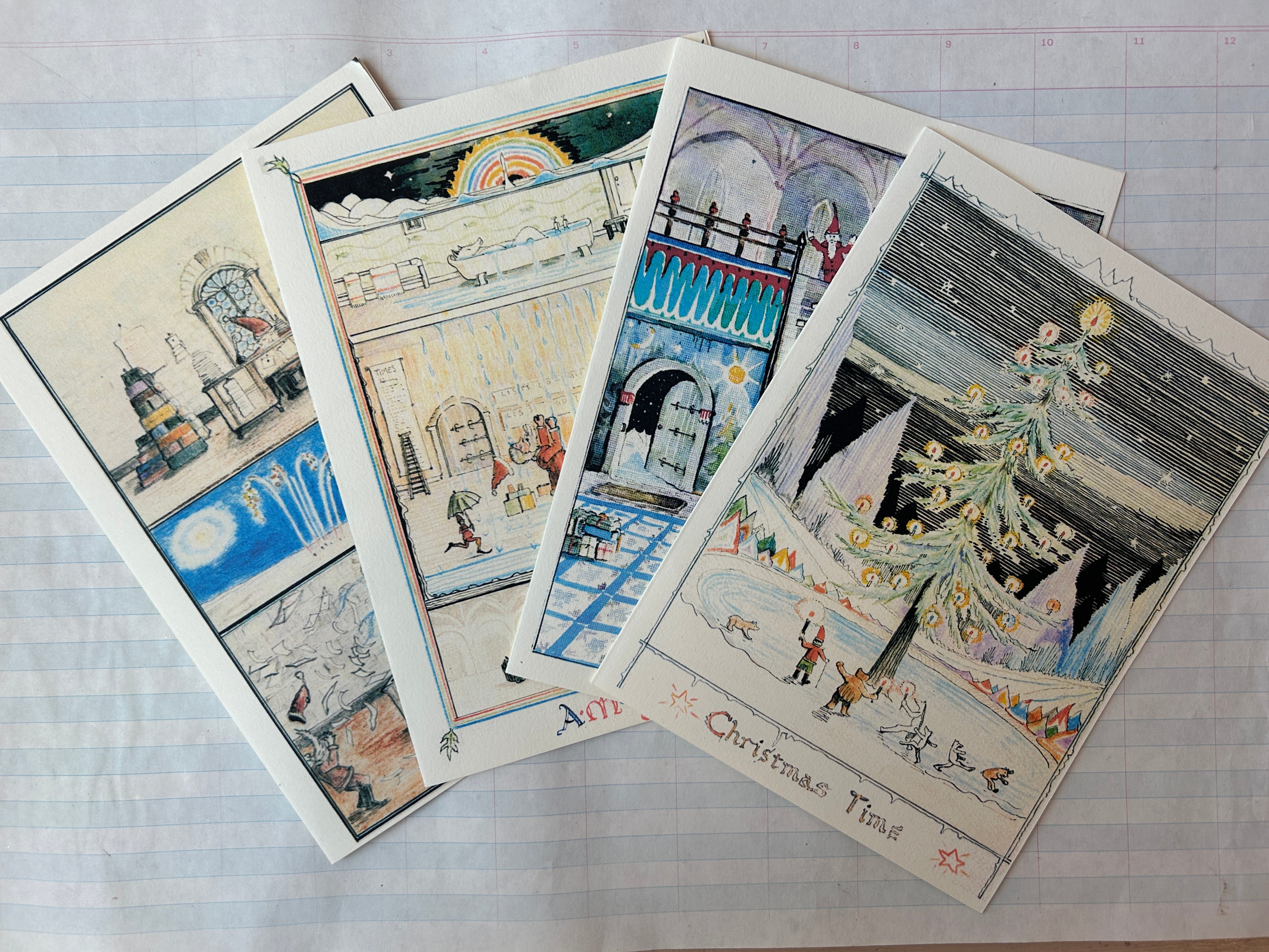 Christmas Time Holiday Card Set