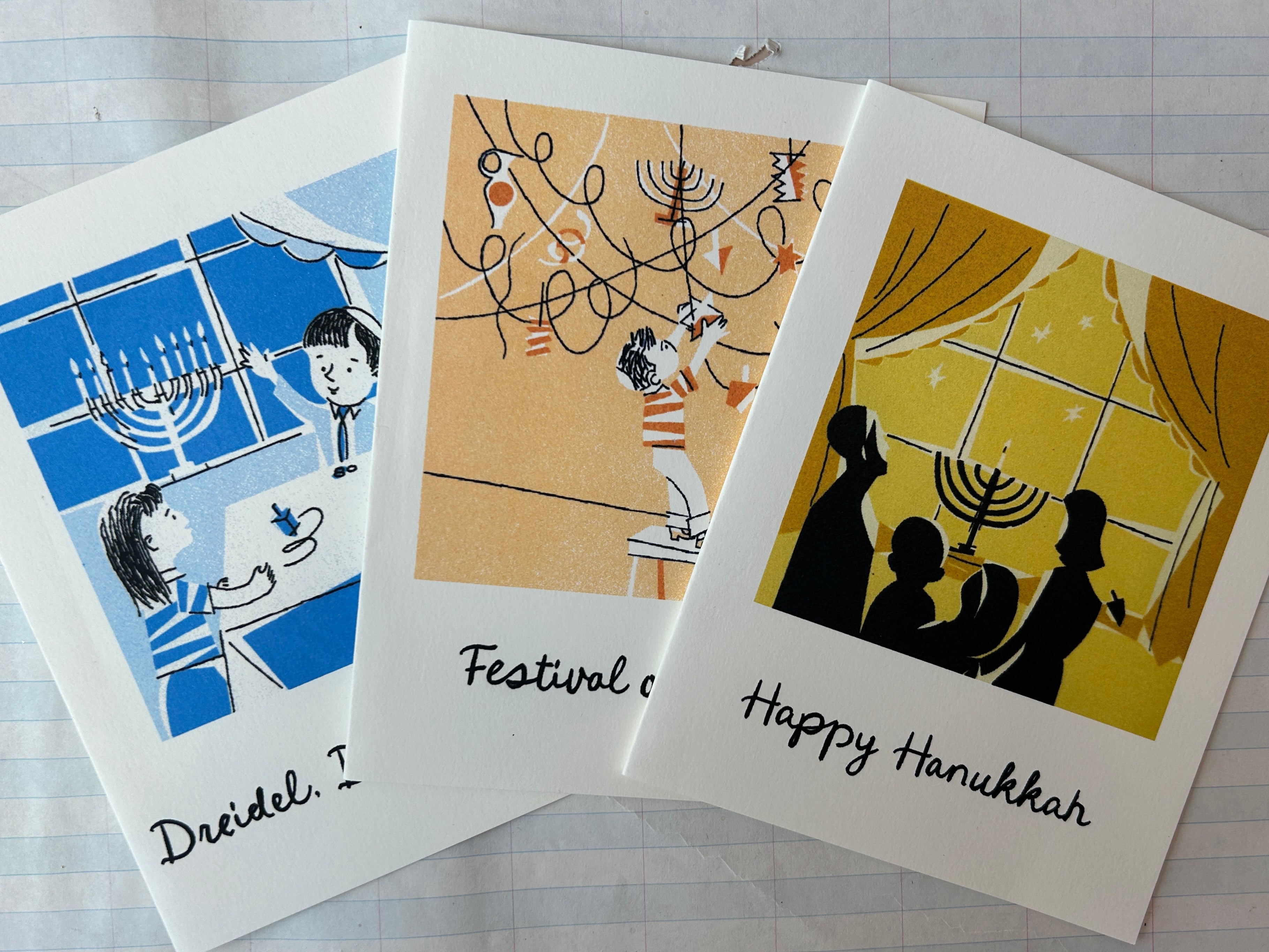 Happy Hanukkah Holiday Card Set