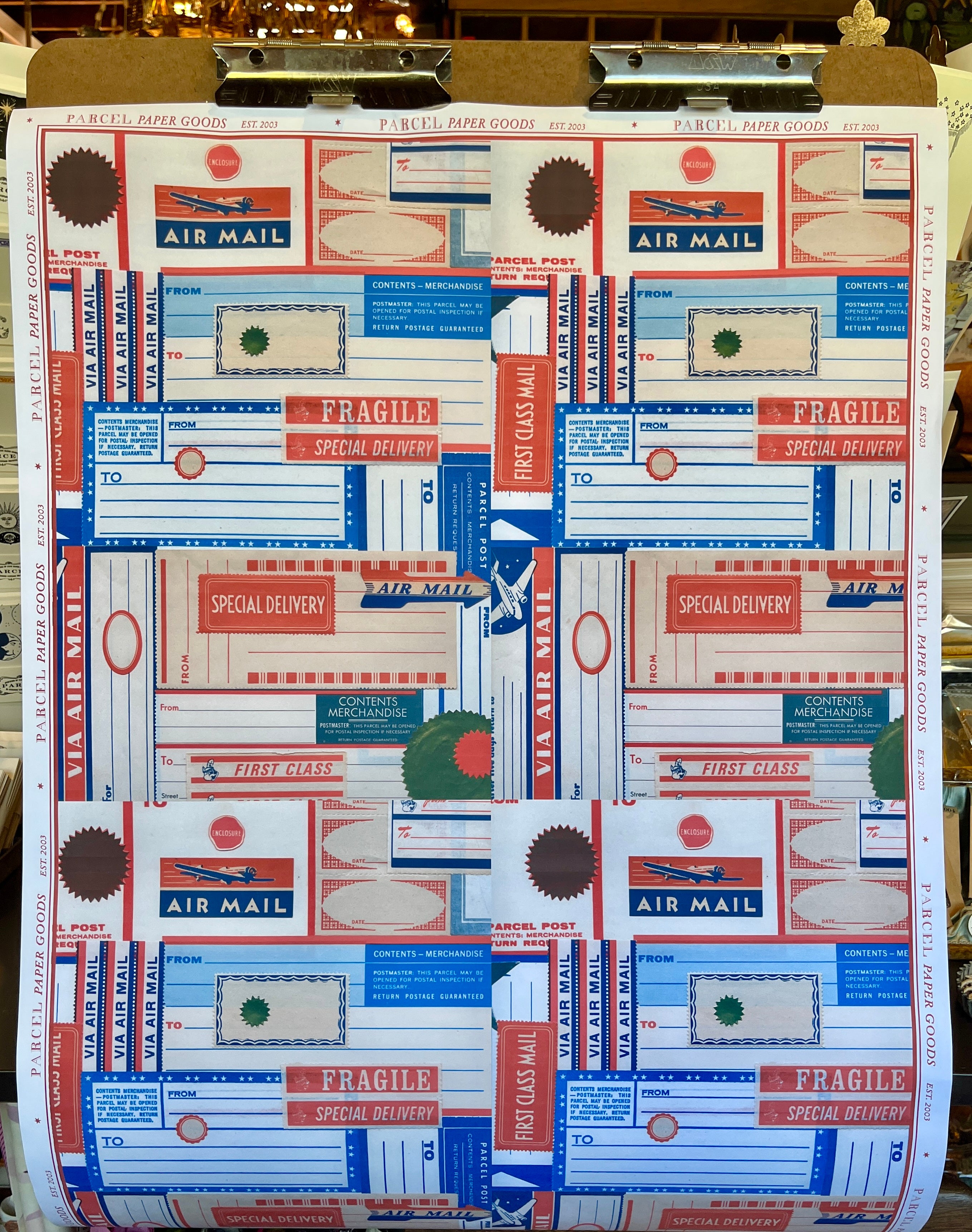 Parcel Artisan Wrapping Paper, Airmail