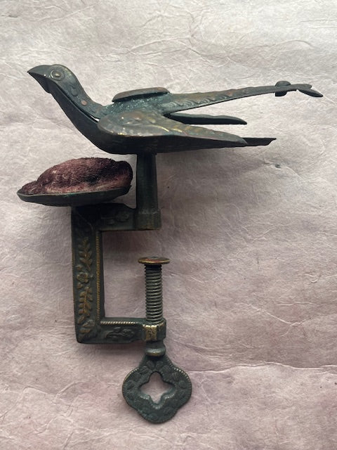Victorian Bird Pin Cushion Sewing Tool