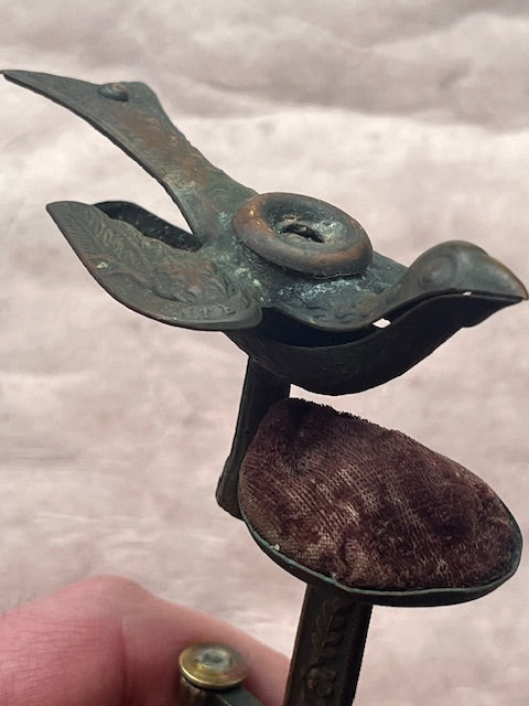 Victorian Bird Pin Cushion Sewing Tool