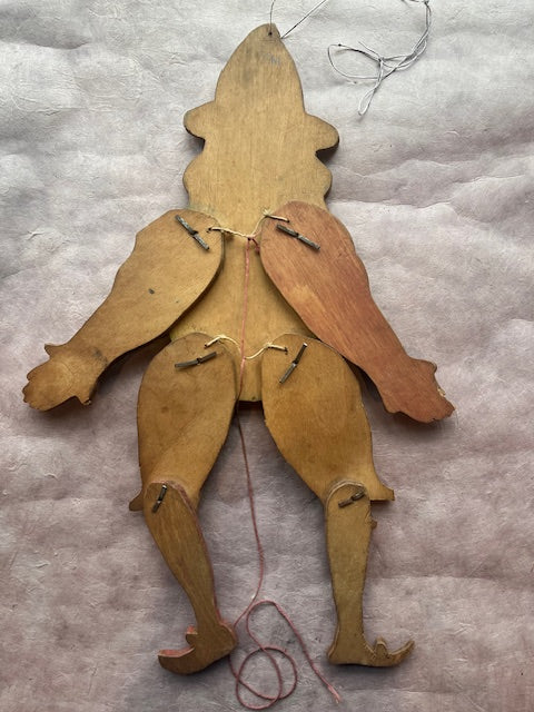 Vintage Pull Toy Dancing Clown Doll