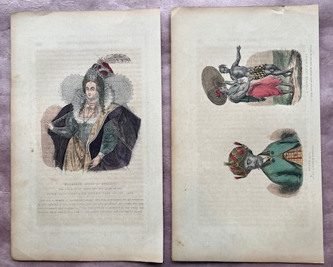 Vintage Lithographs of Interesting Costumes lot #3