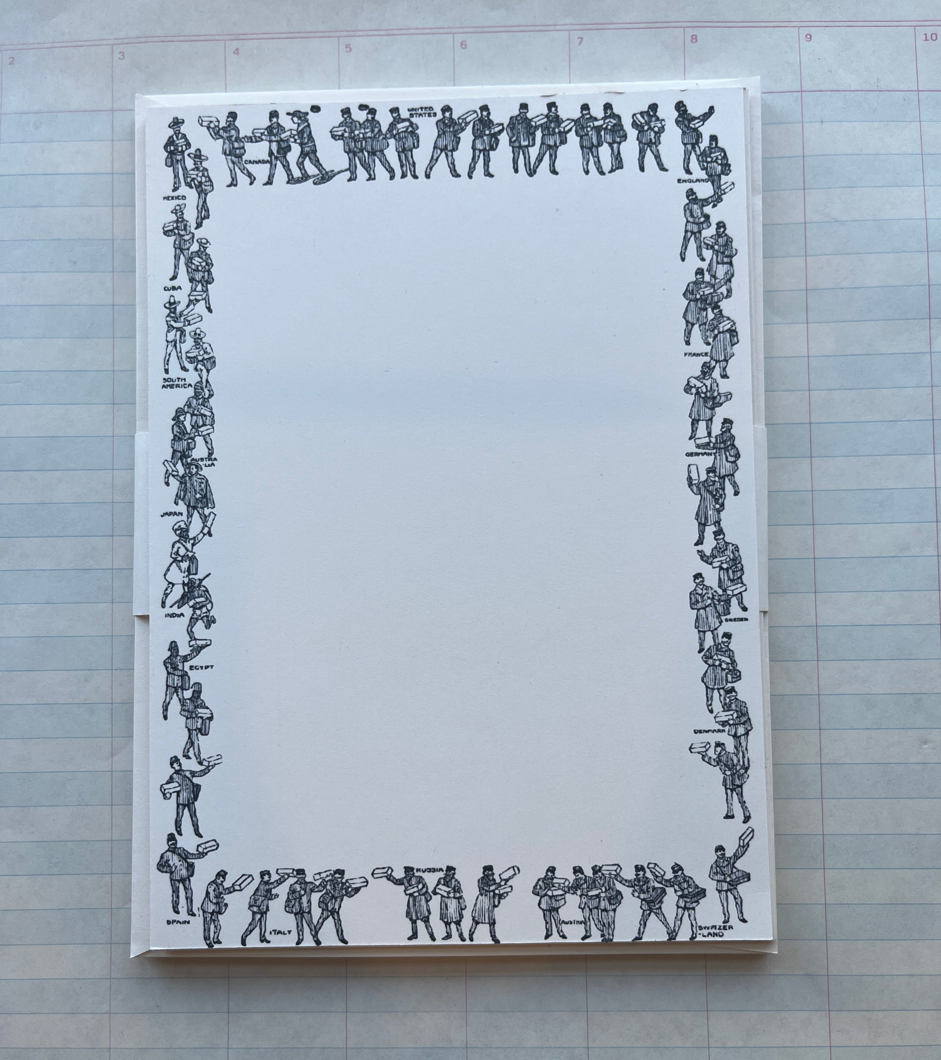 Postmen Border Notecard Set