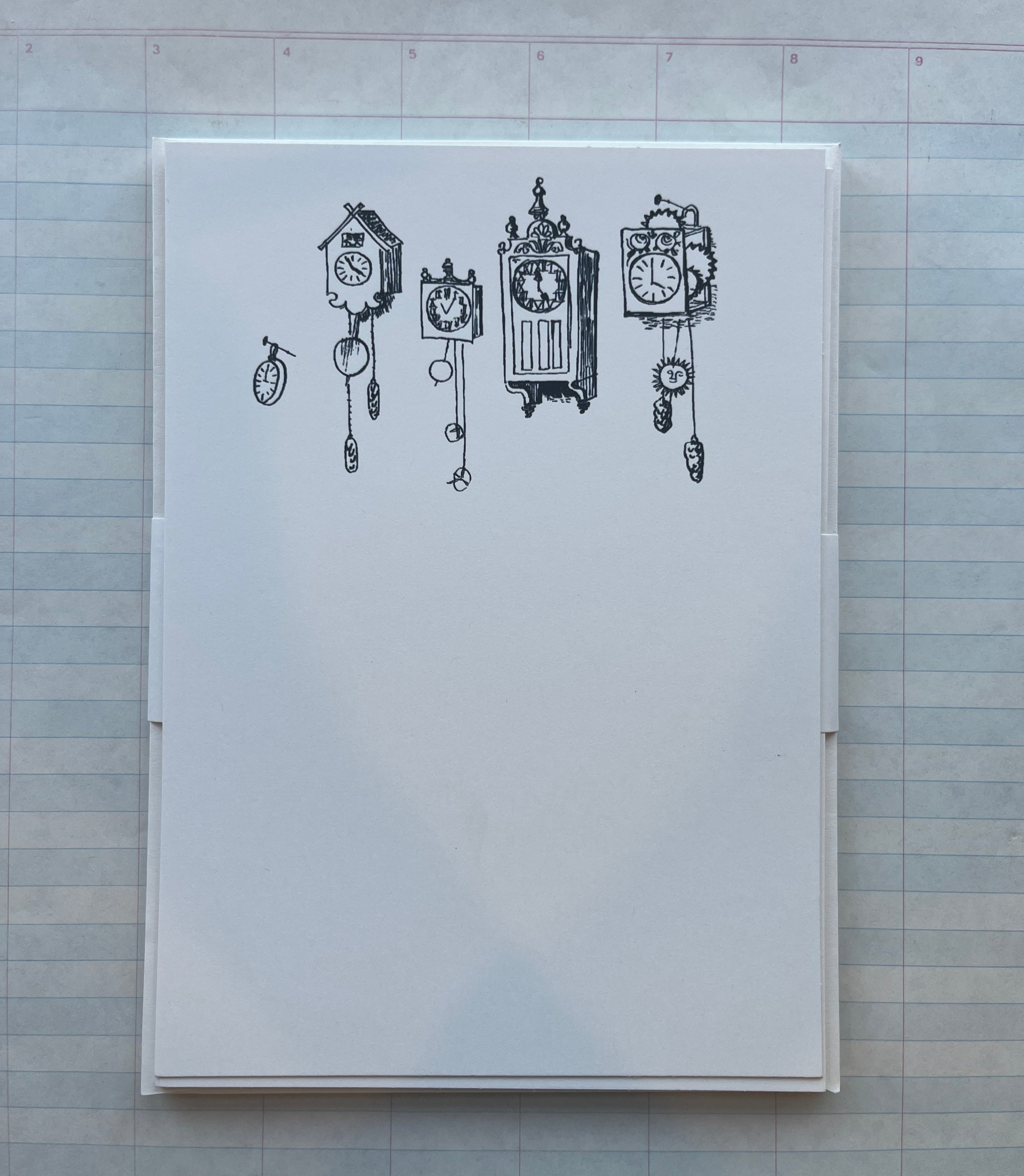 Clocks Notecard Set