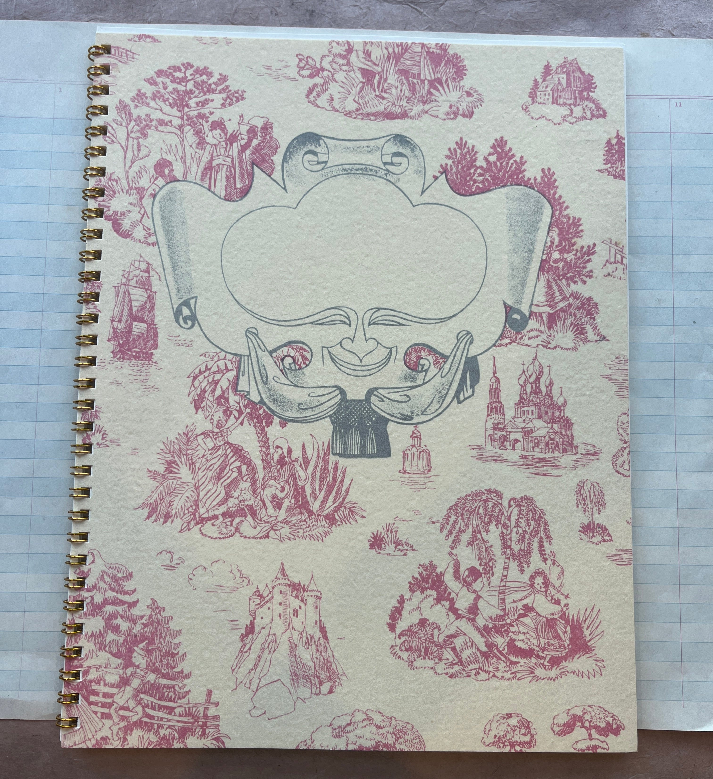 Fantasy Toile Print Notebook