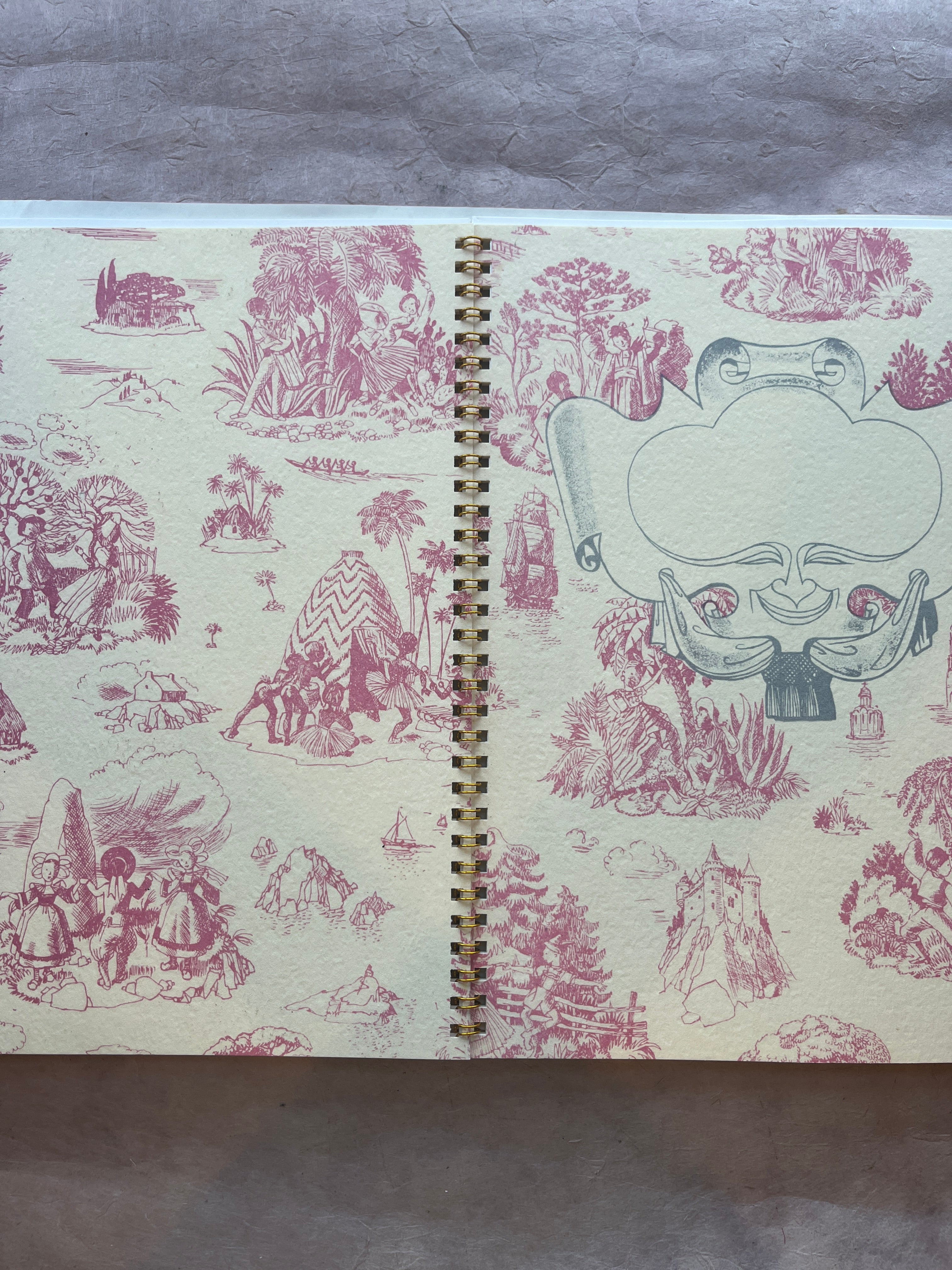 Fantasy Toile Print Notebook