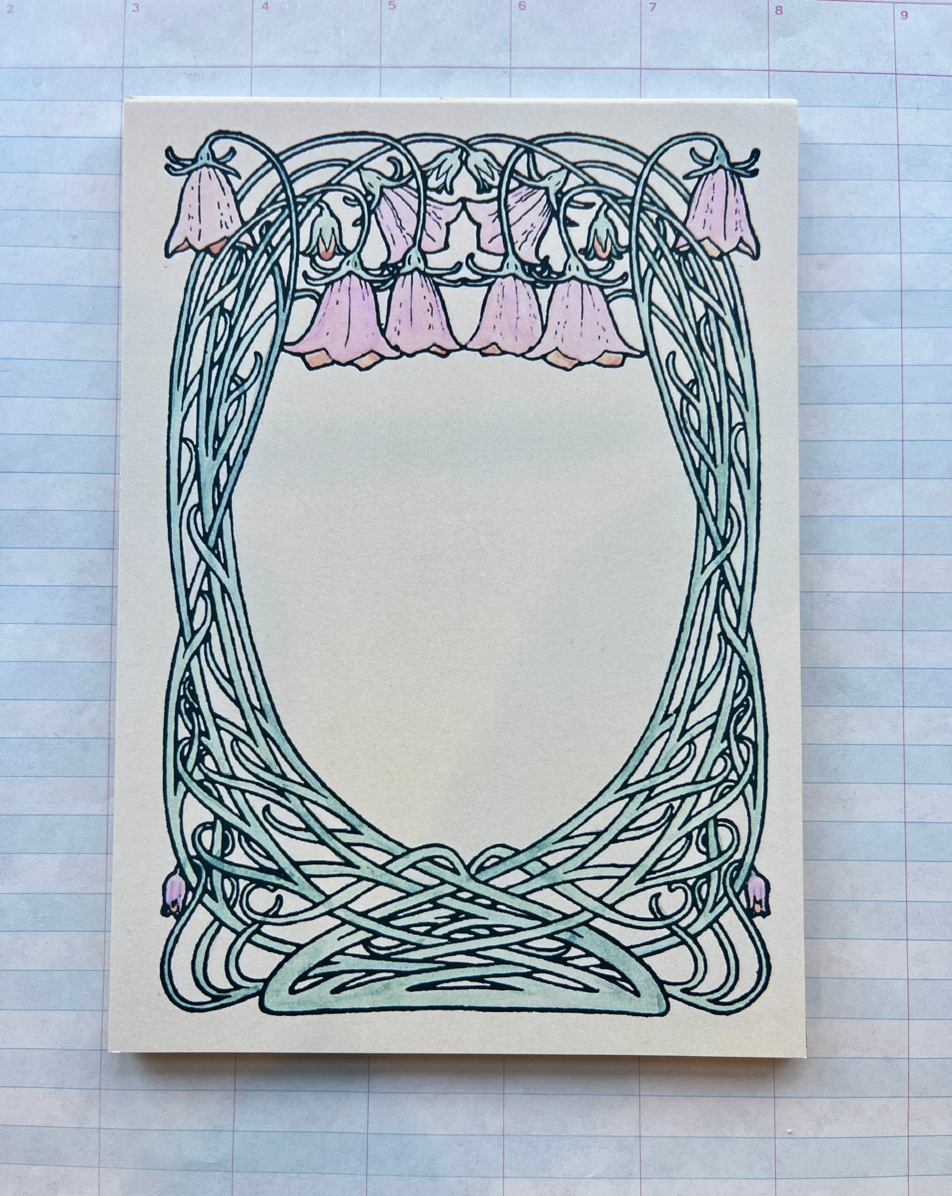 Nouveau Floral Frames Stationery Set