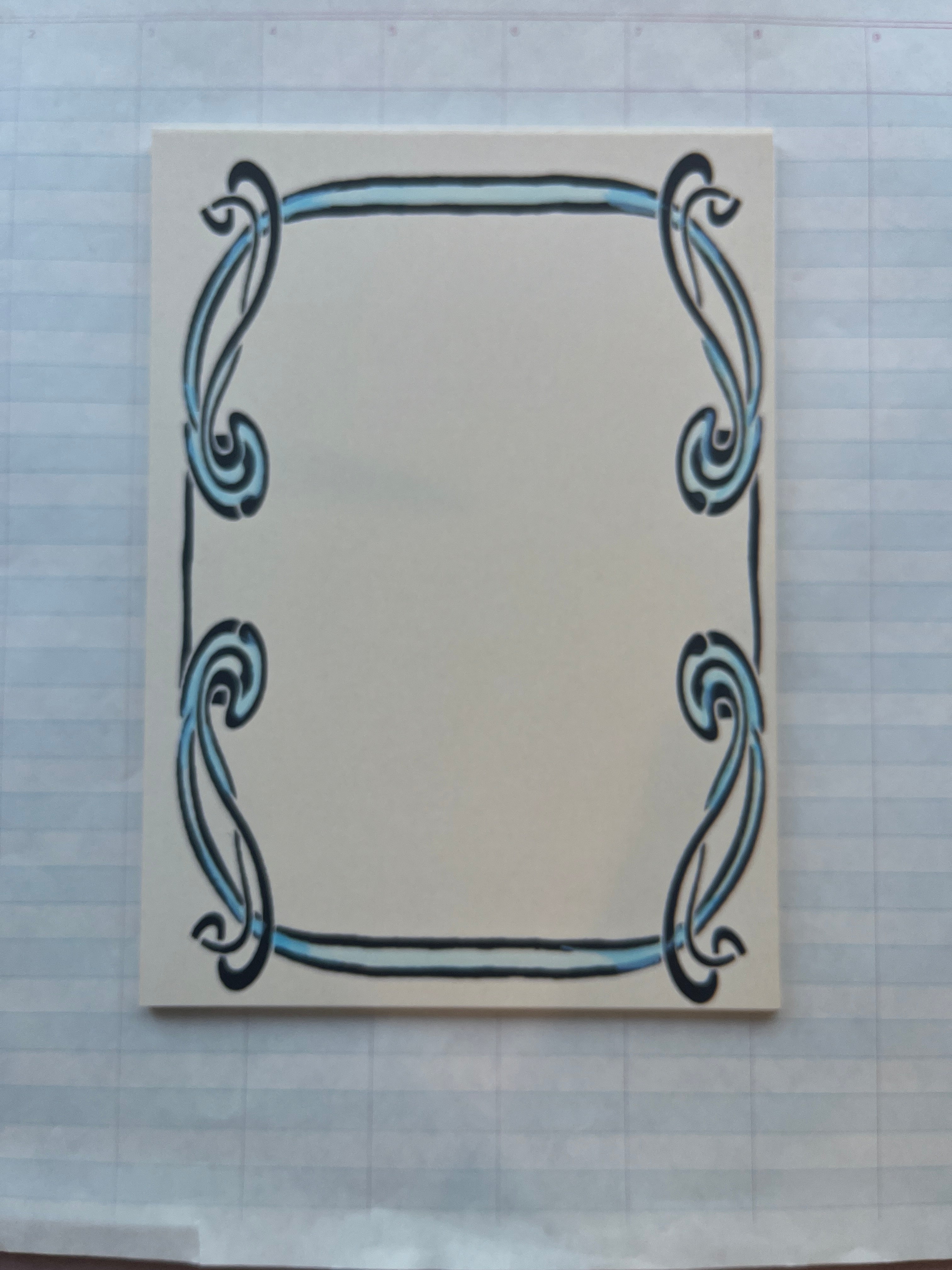 Nouveau Floral Frames Stationery II