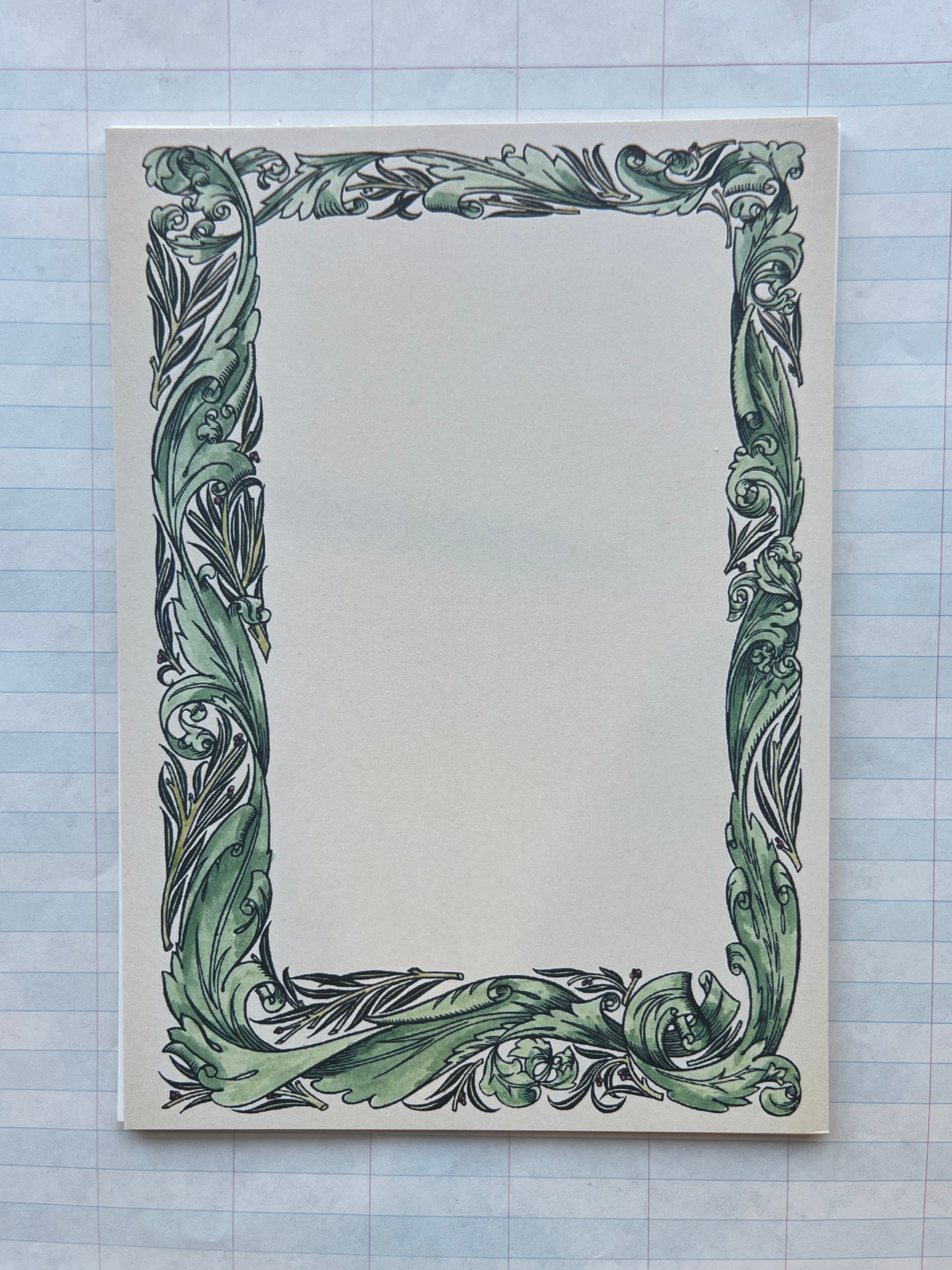 Nouveau Floral Frames Stationery II