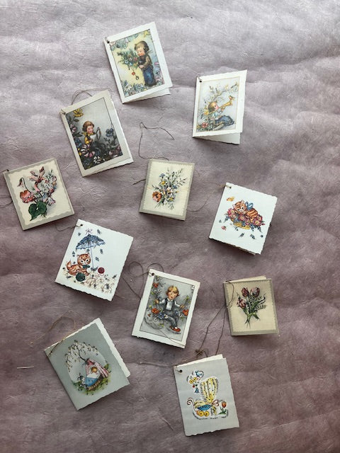 Old German Hand-Crafted Mini Gift Tags