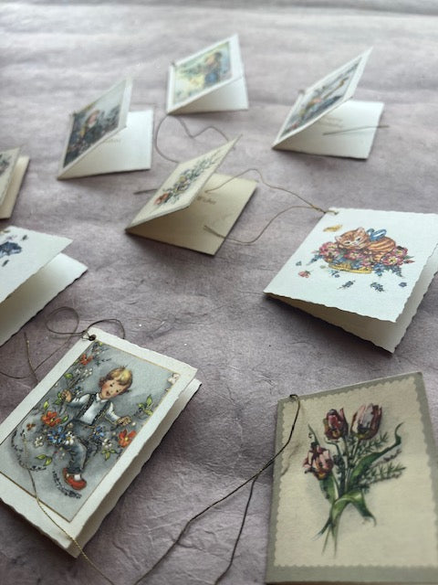 Old German Hand-Crafted Mini Gift Tags
