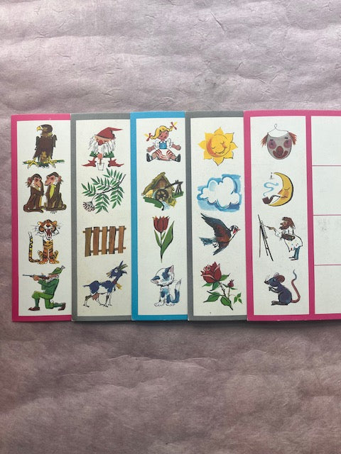 5 Vintage Game Cards with Great Graphics