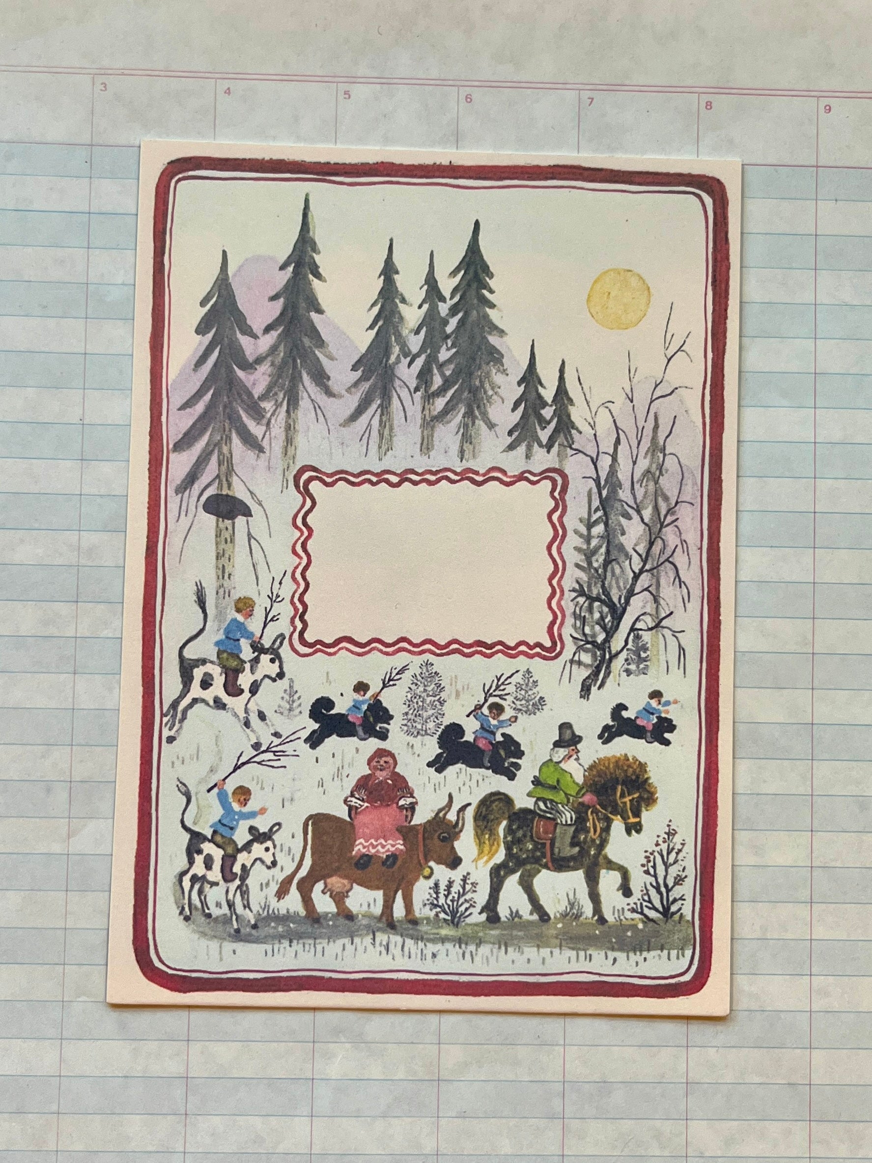 Folksy Forest Full Scene Stationery Set