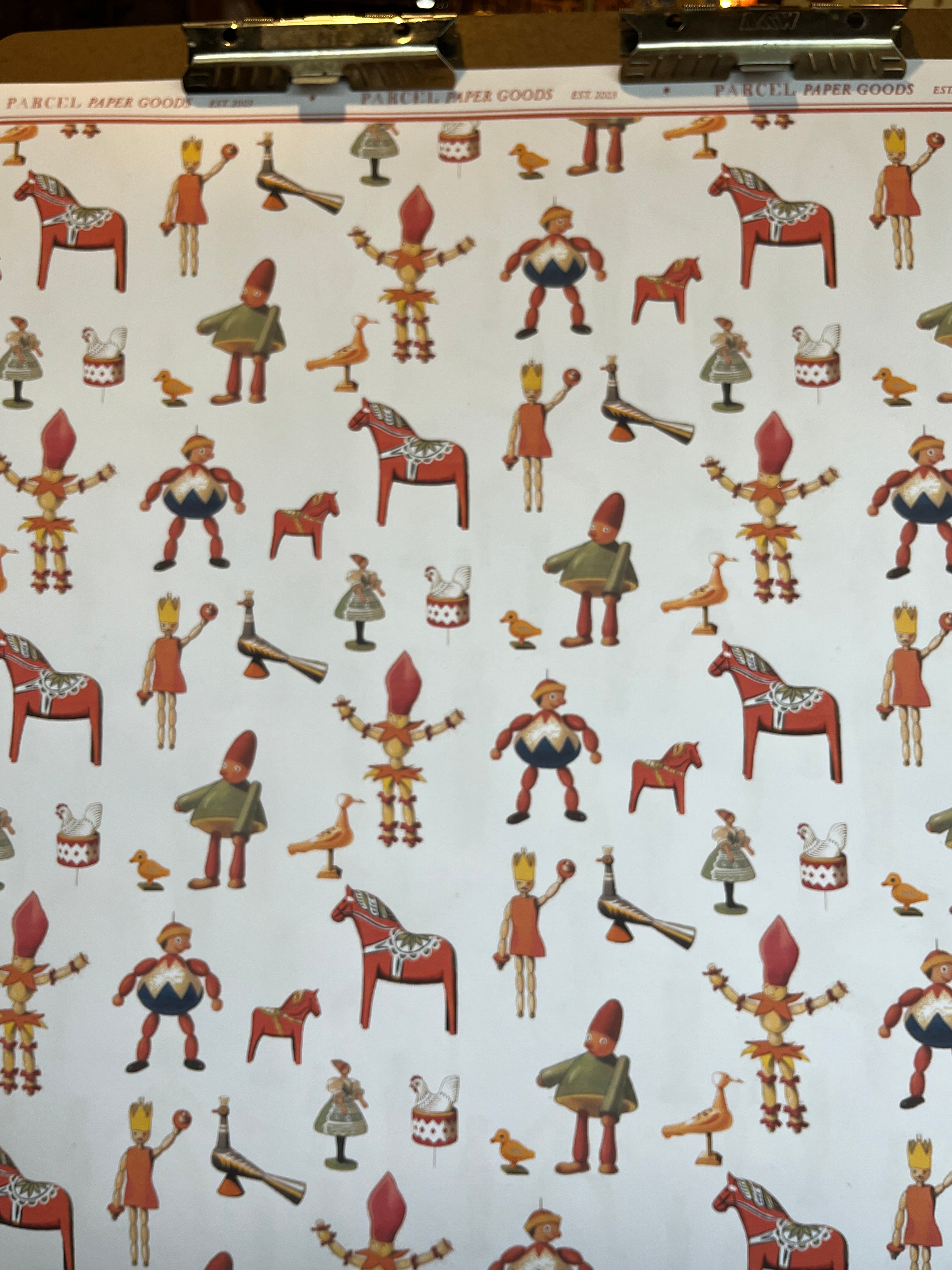 Parcel Artisan Wrapping Paper, Wooden Toys 2
