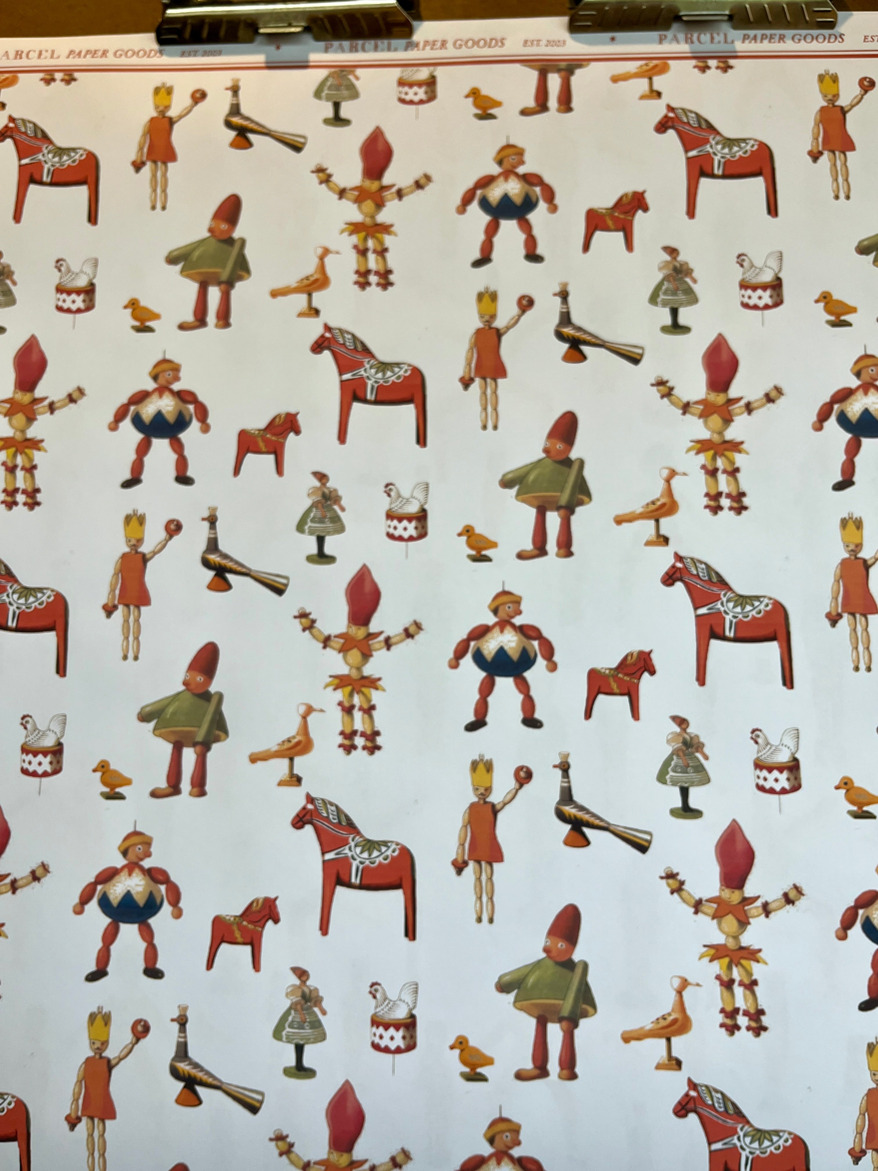 Parcel Artisan Wrapping Paper, Wooden Toys 2