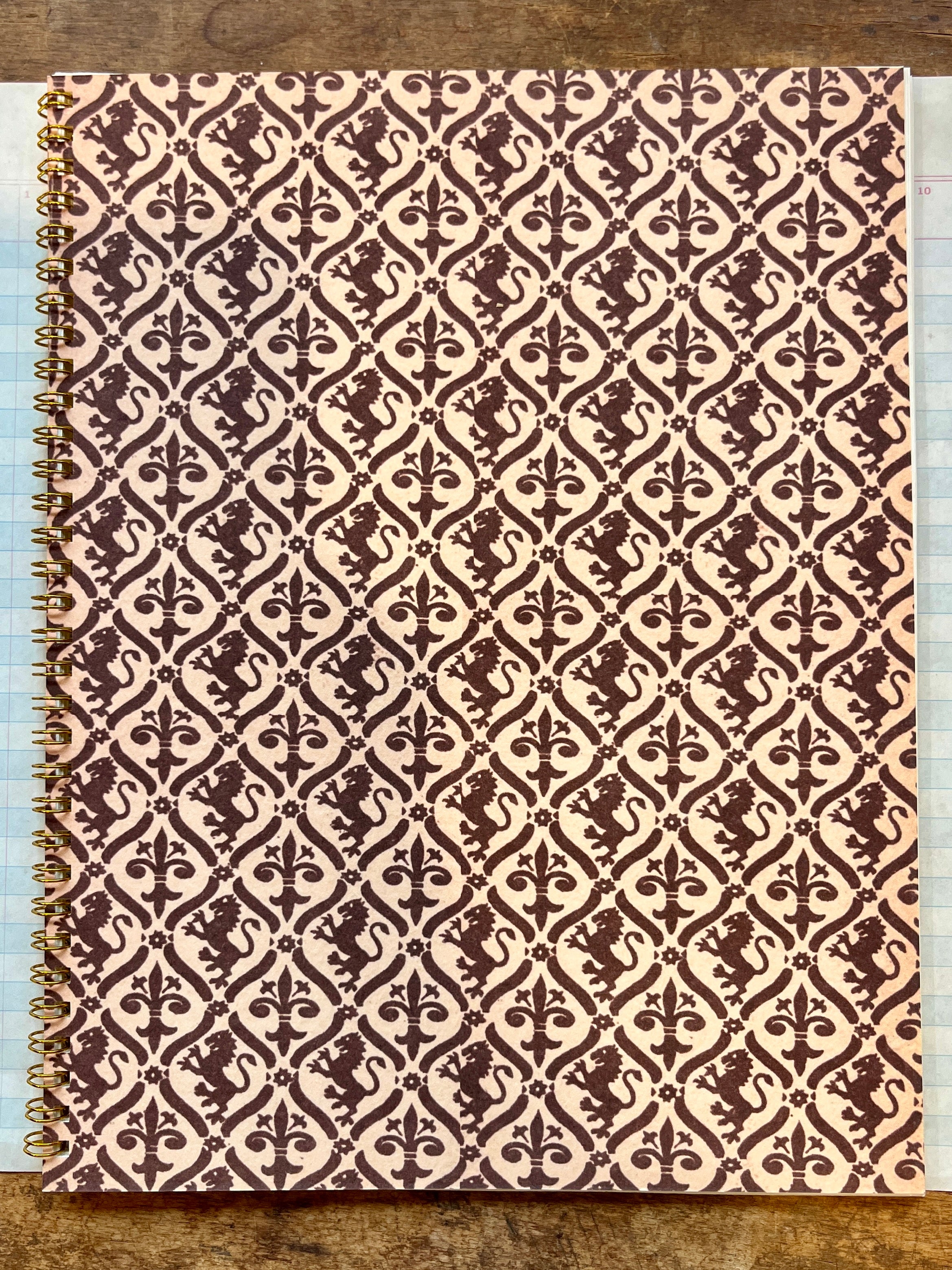 Medieval Lion Pattern Notebook