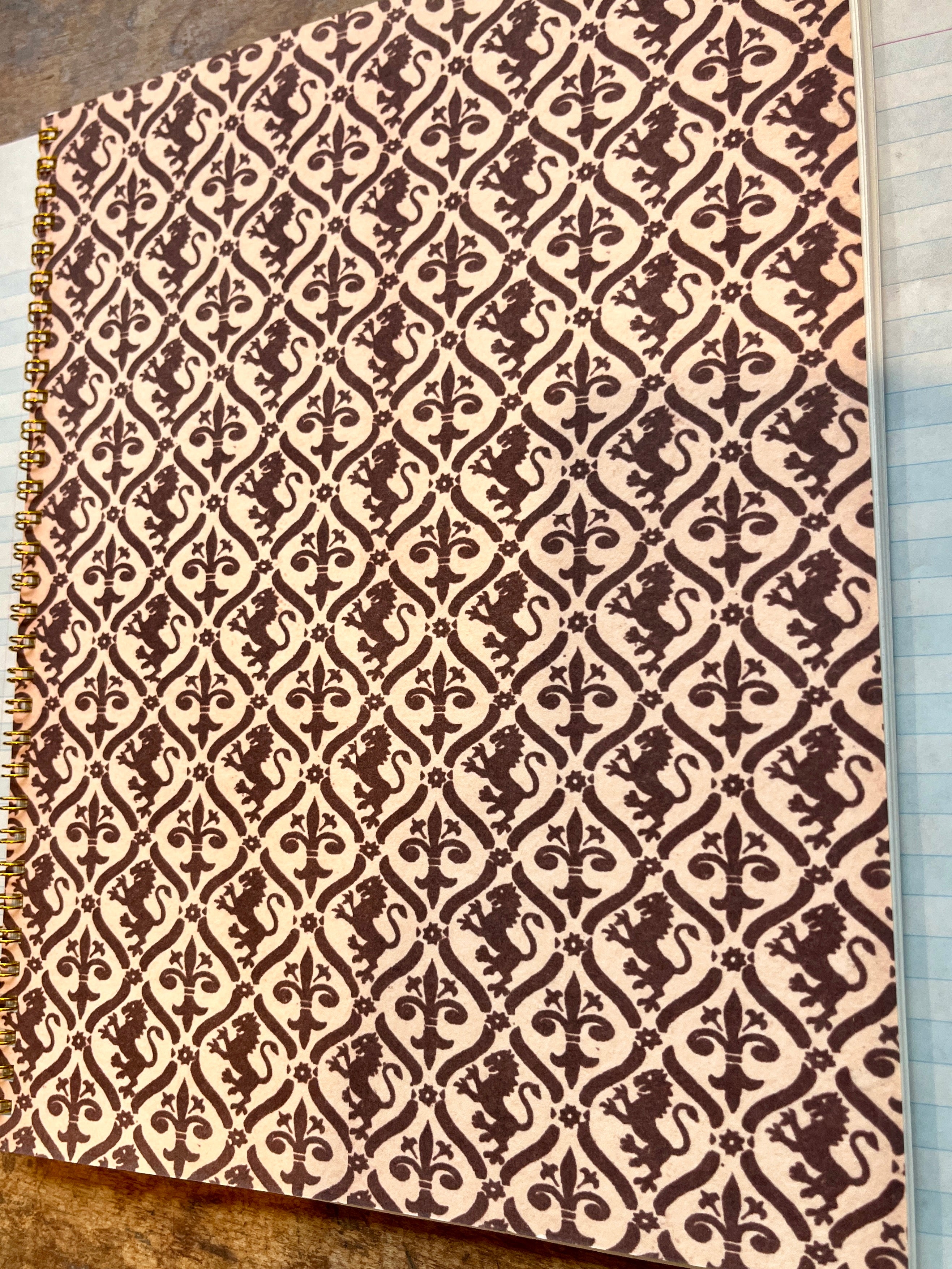 Medieval Lion Pattern Notebook