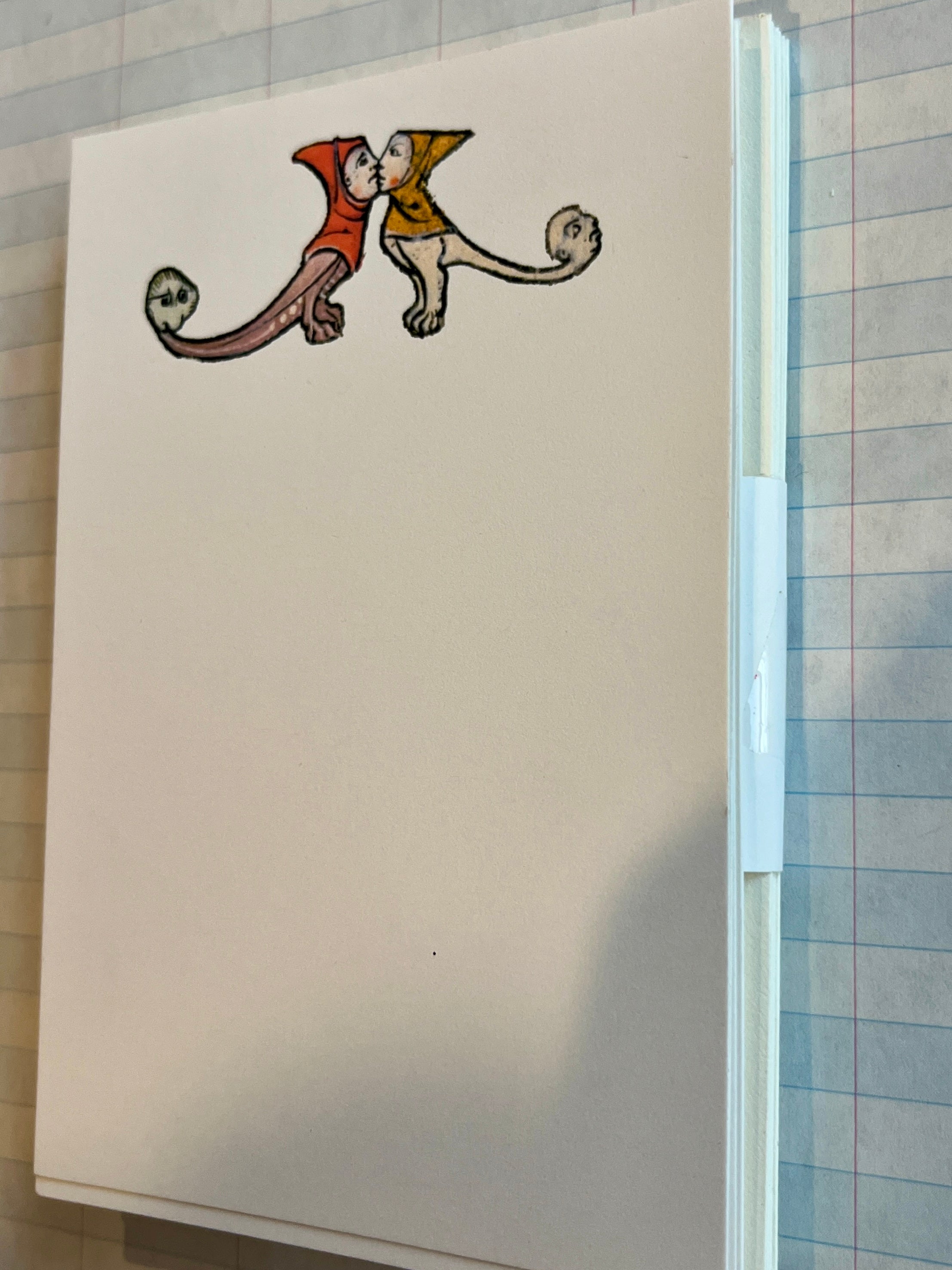 Kissing Beasts Mini Printed Stationery