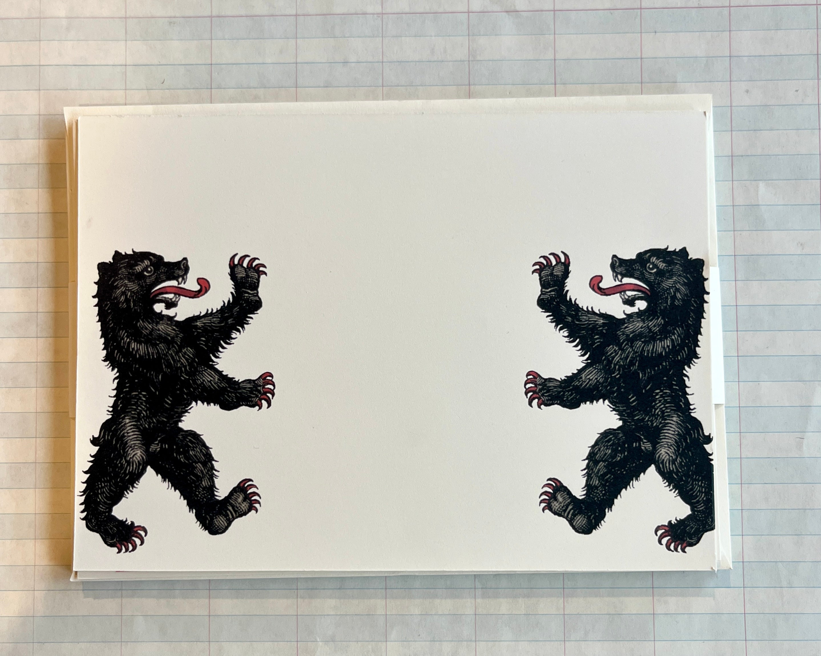 Facing Bears Stationery Set
