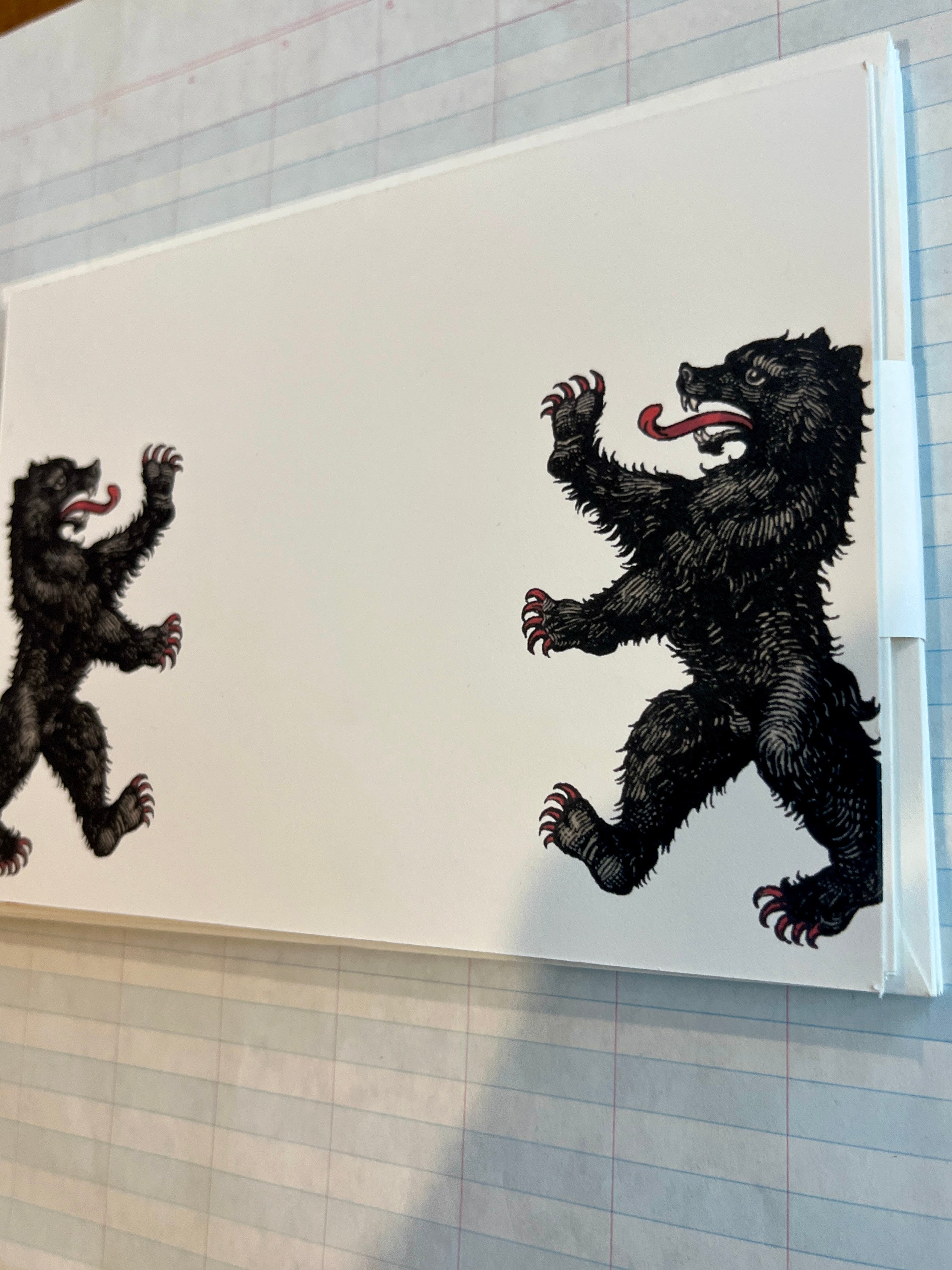 Facing Bears Stationery Set